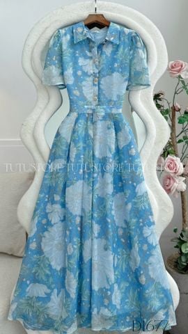 Đầm Thiết Kế Cổ Sơ Mi Dáng Xòe Đi Chơi TuTu Store Mã D1677
