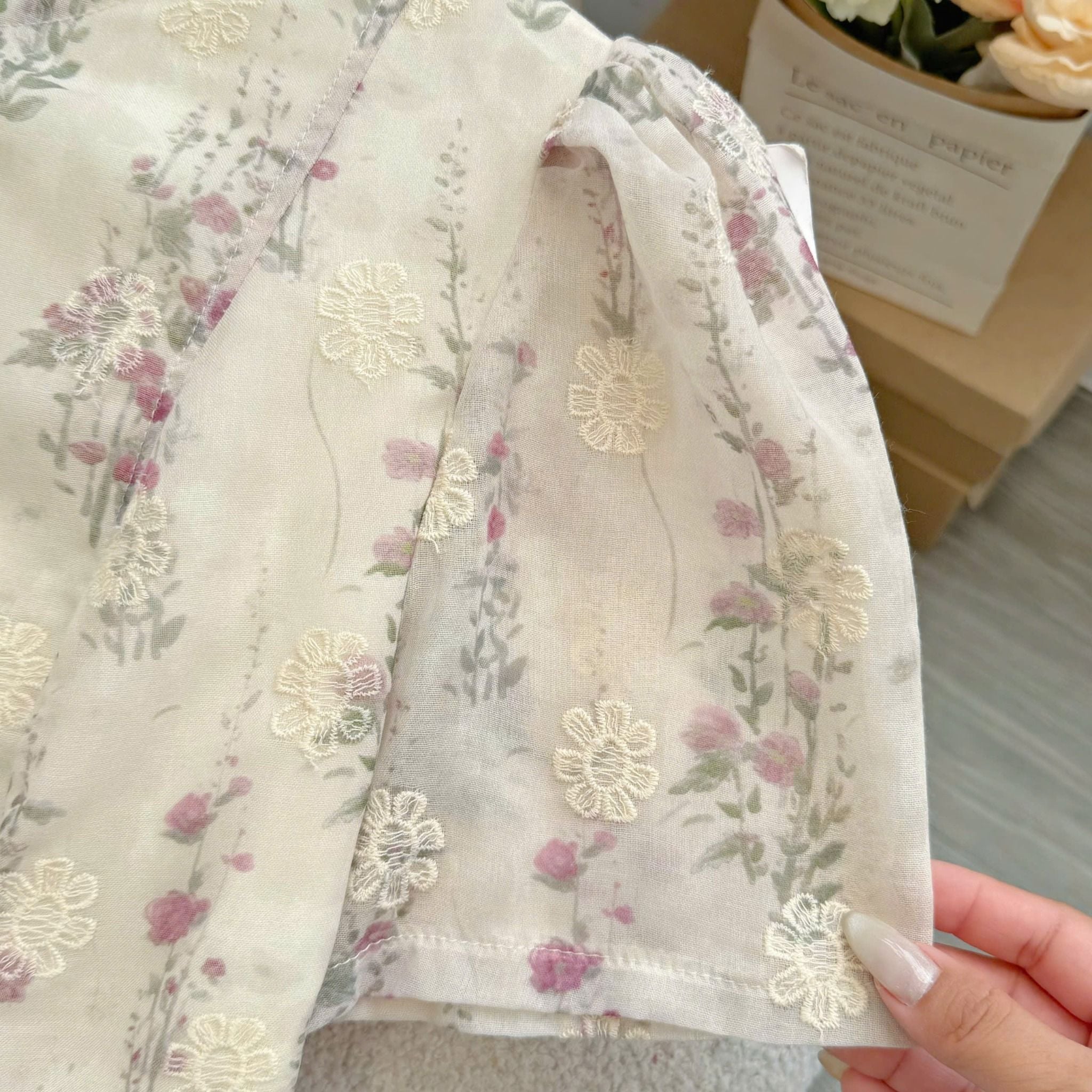 Đầm Thiết Kế Cổ Tròn Thêu Hoa Dáng Dài Đi Chơi TuTu Store Mã D1680