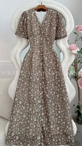 Đầm Thiết Kế Cổ V Dáng Dài Hoa Nhí Đi Chơi TuTu Store Mã D1676