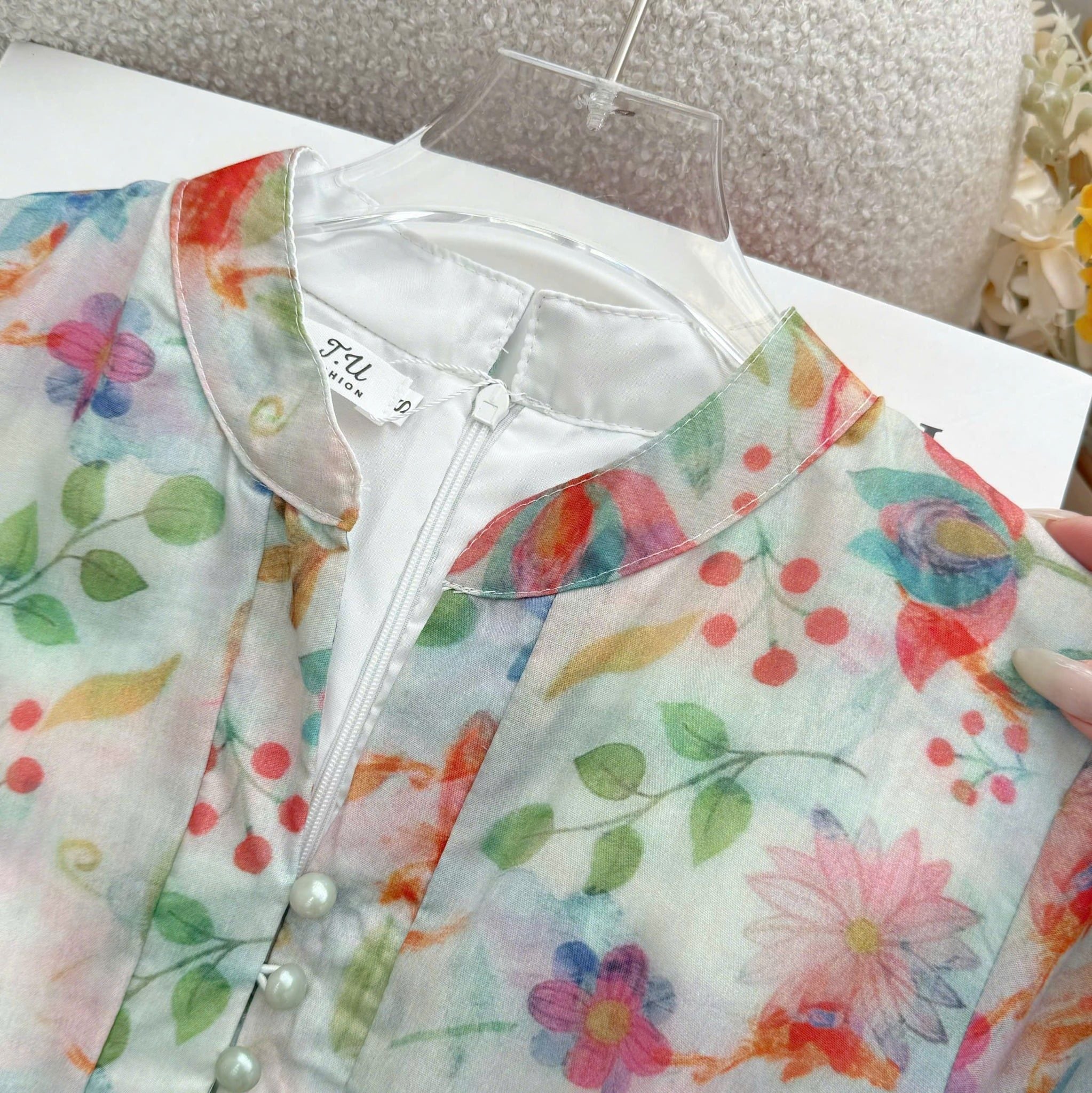 Đầm Thiết Kế Cổ V Dáng Xòe Đi Chơi TuTu Store Mã D1669