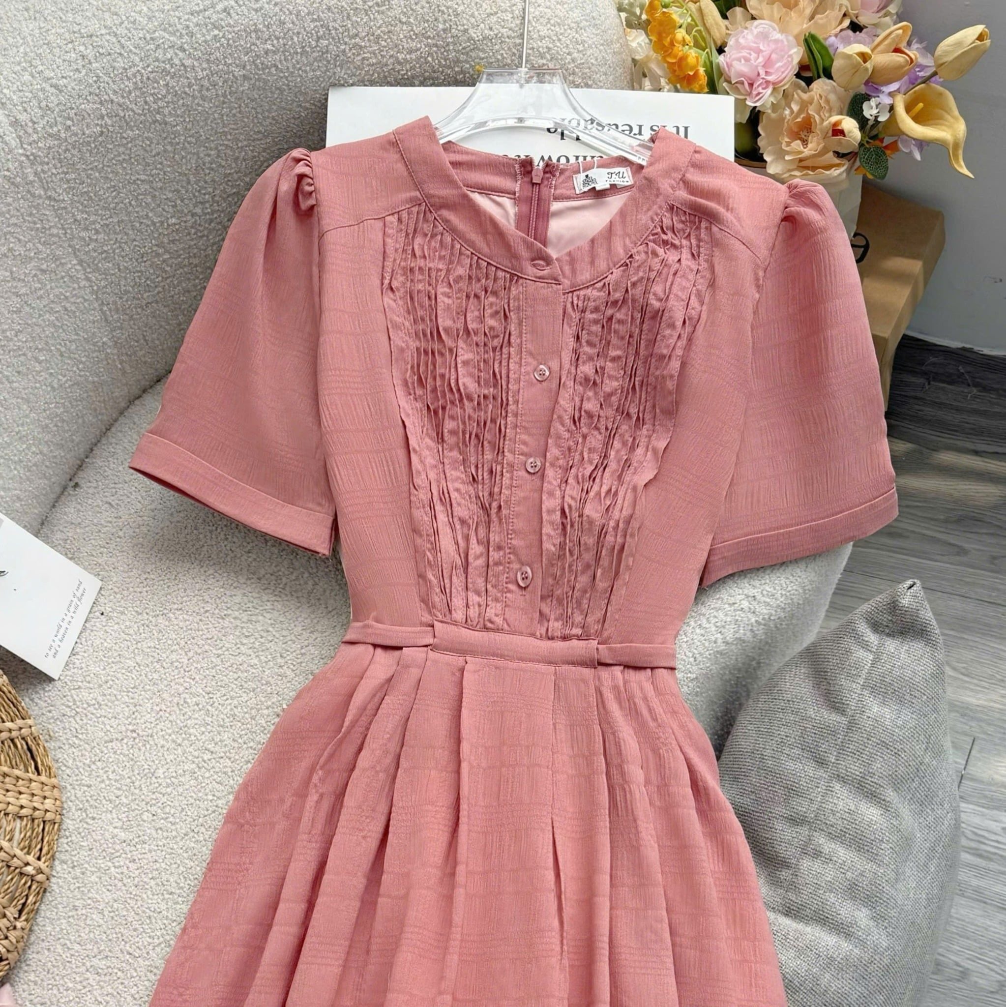Đầm Thiết kế Cổ Sơ Mi Dáng Xòe Đi Chơi TuTu Store Mã D1710