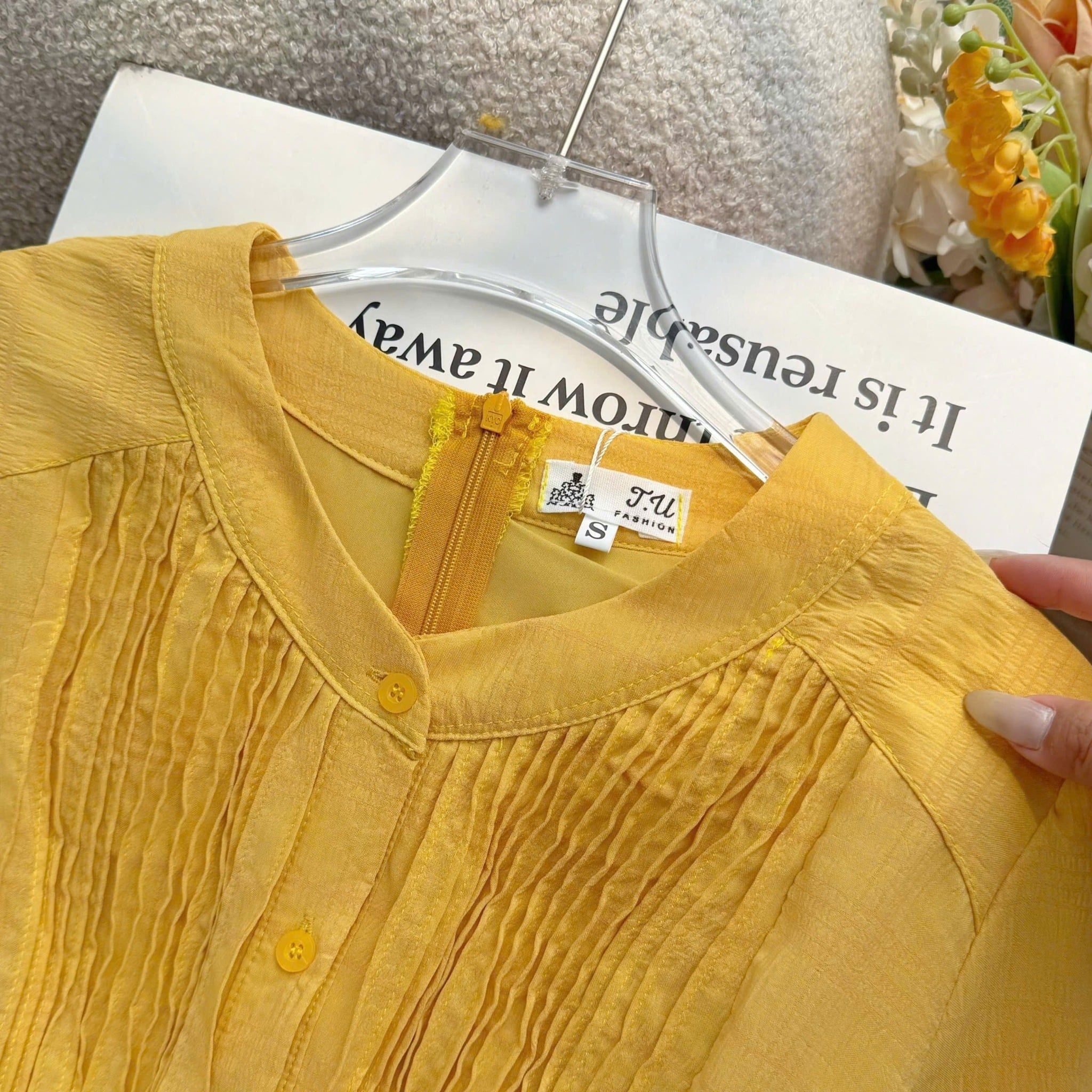 Đầm Thiết kế Cổ Sơ Mi Dáng Xòe Đi Chơi TuTu Store Mã D1710