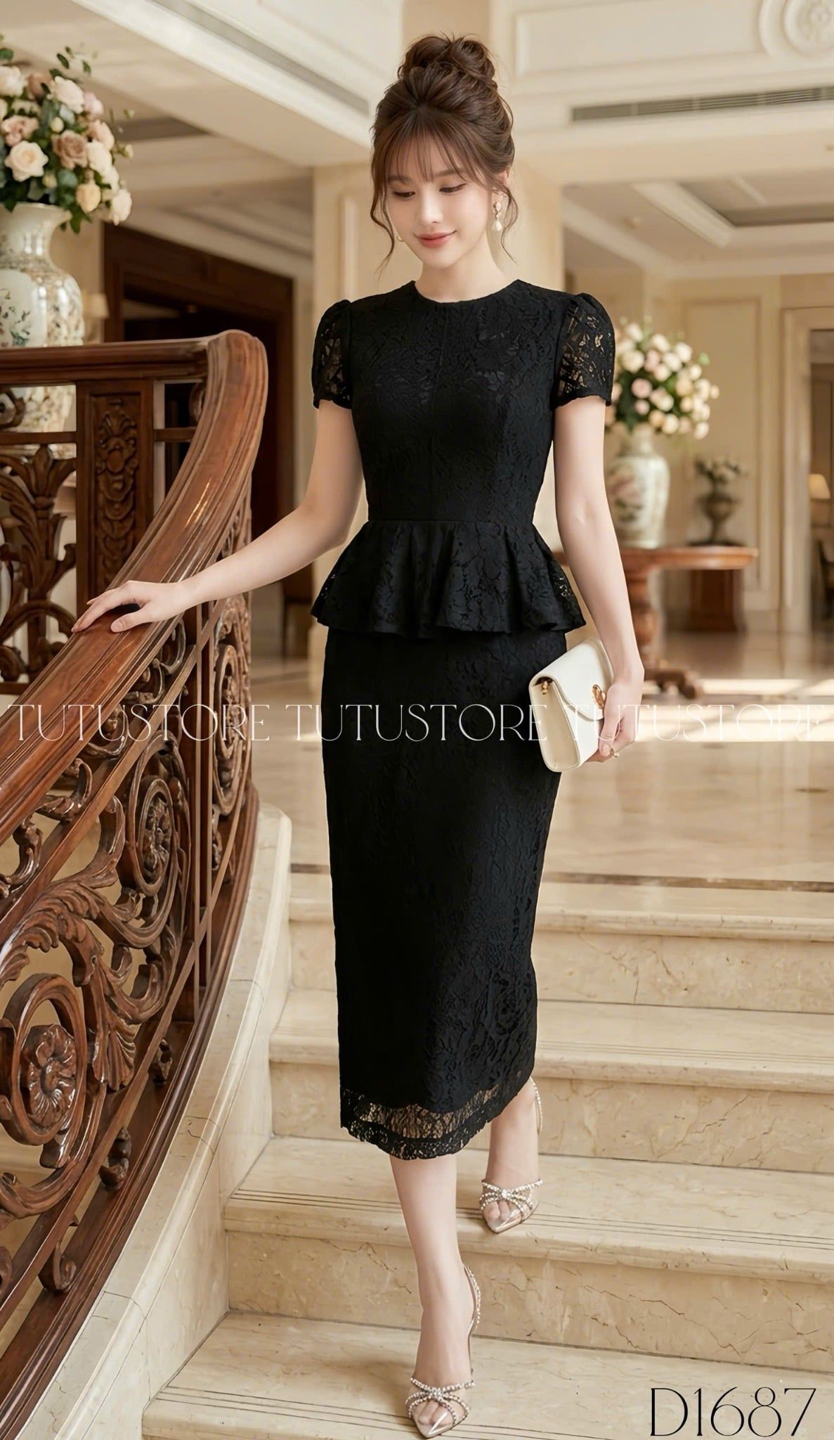 Đầm Ren Thiết Kế Dáng Dài Sang Trọng Đi Tiệc TuTu Store Mã D1687