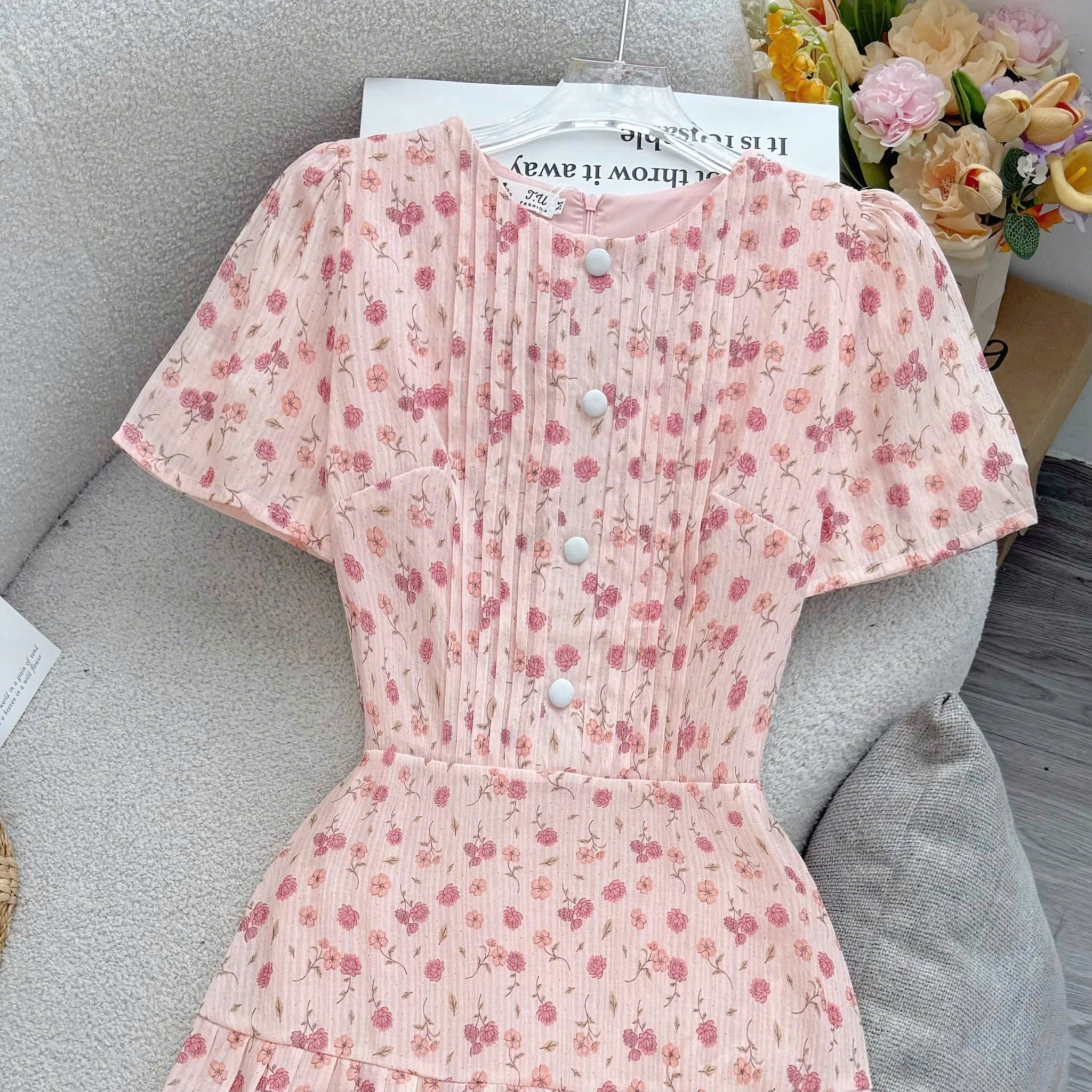 Đầm Thiết Kế Cổ Tròn Dáng Xòe Đi Chơi TuTu Store Mã D1673