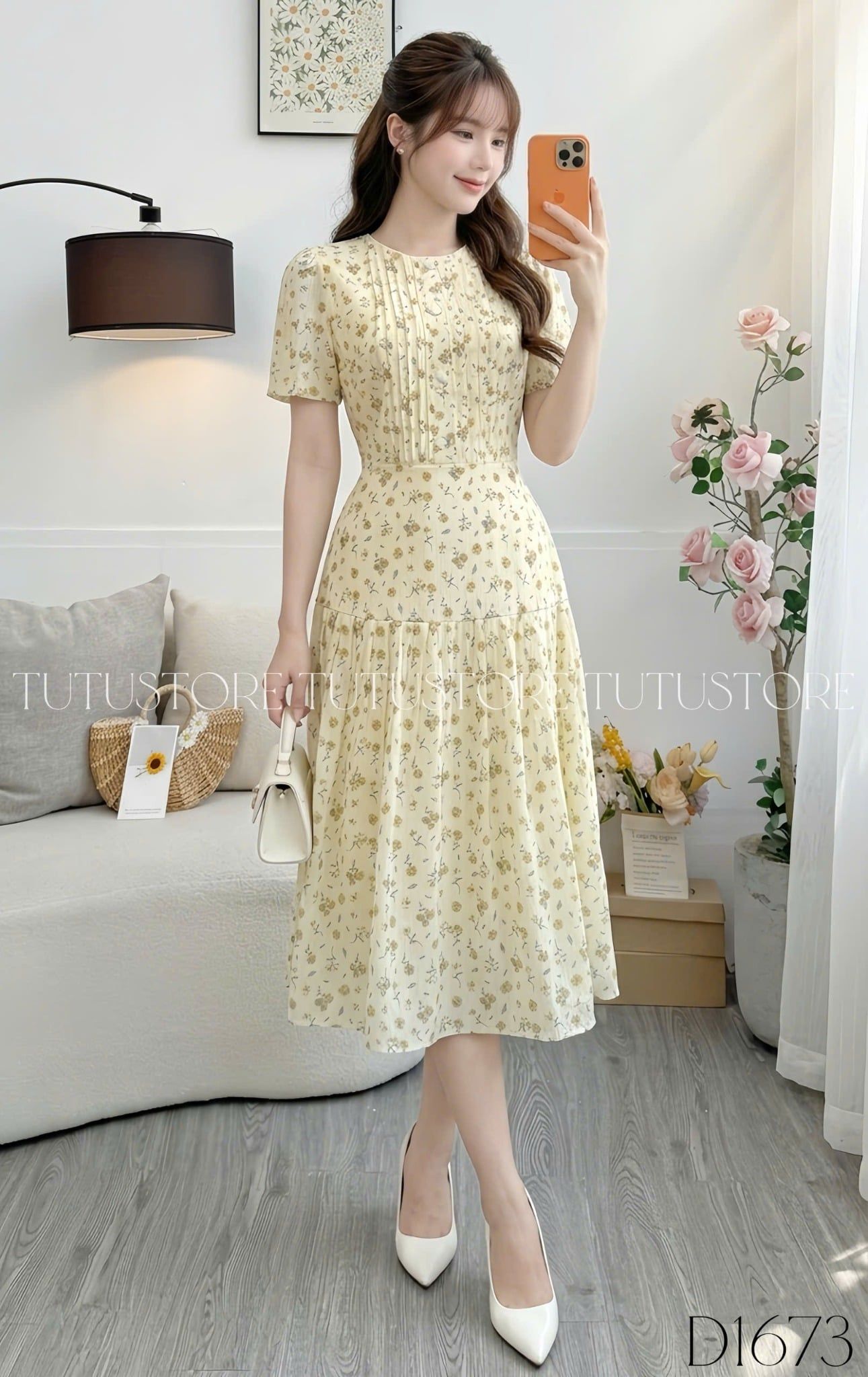 Đầm Thiết Kế Cổ Tròn Dáng Xòe Đi Chơi TuTu Store Mã D1673