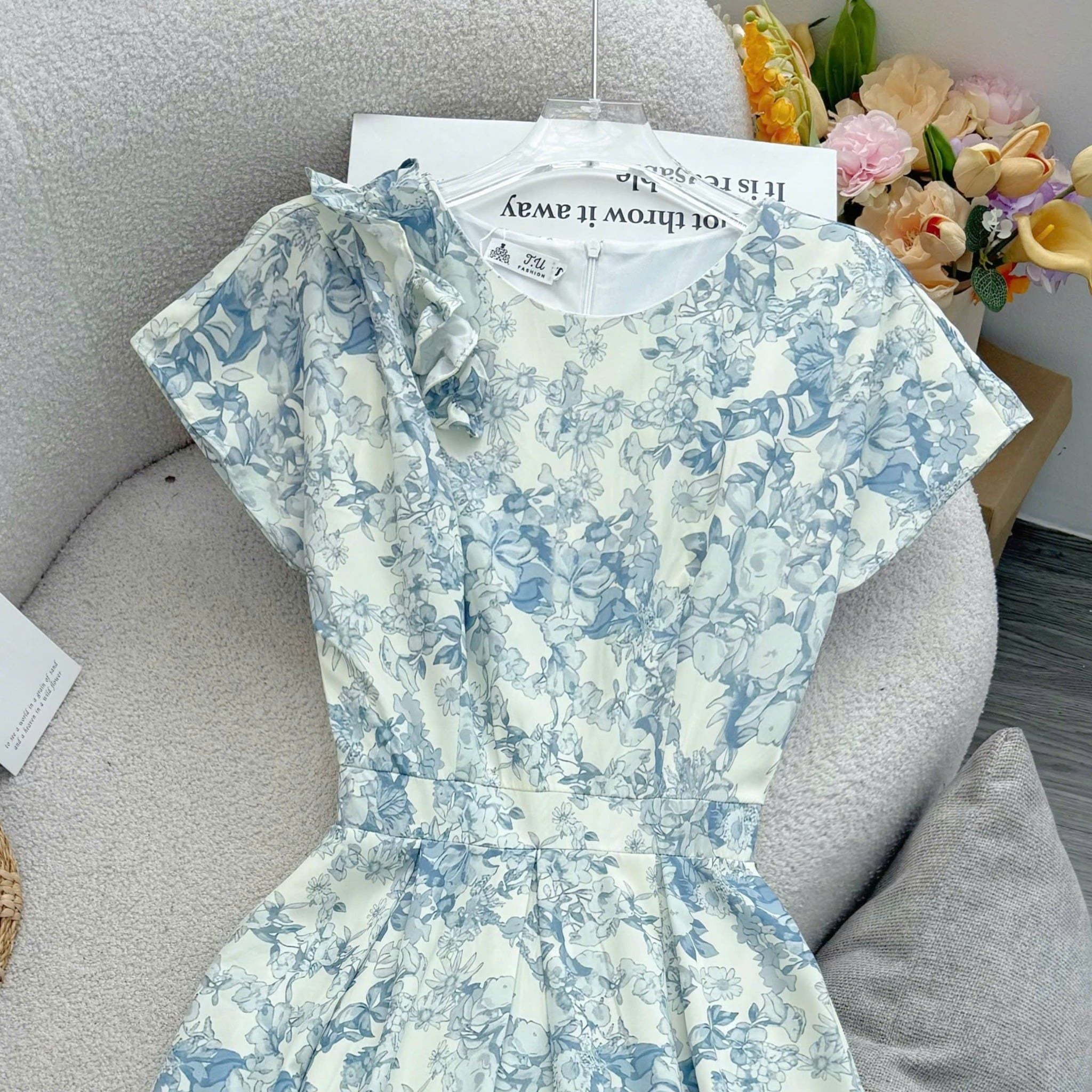 Đầm Thiết Kế Tay Bèo Dáng Xòe Đi Chơi TuTu Store Mã D1679