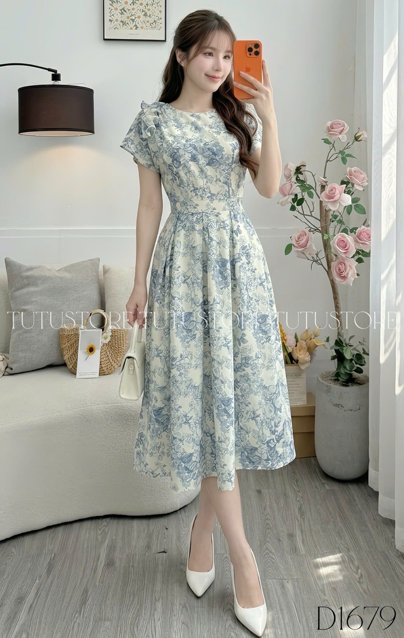 Đầm Thiết Kế Tay Bèo Dáng Xòe Đi Chơi TuTu Store Mã D1679