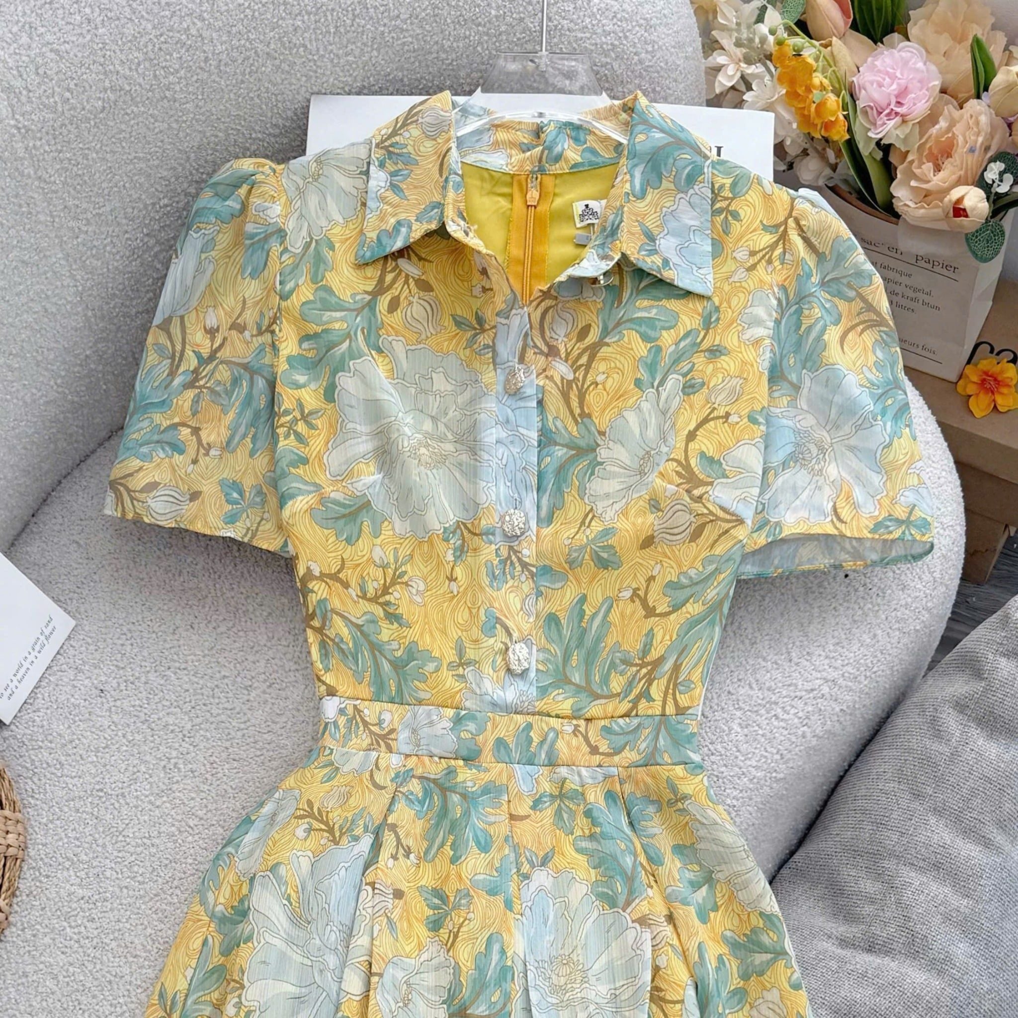 Đầm Thiết Kế Cổ Sơ Mi Dáng Xòe Đi Chơi TuTu Store Mã D1677