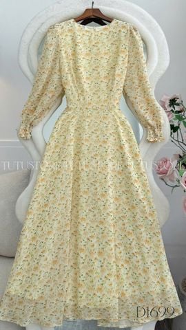 Đầm Thiết Kế Tay Dài Dáng Xòe Hoa Nhí Nhẹ Nhàng Đi Chơi TuTu Store Mã D1699