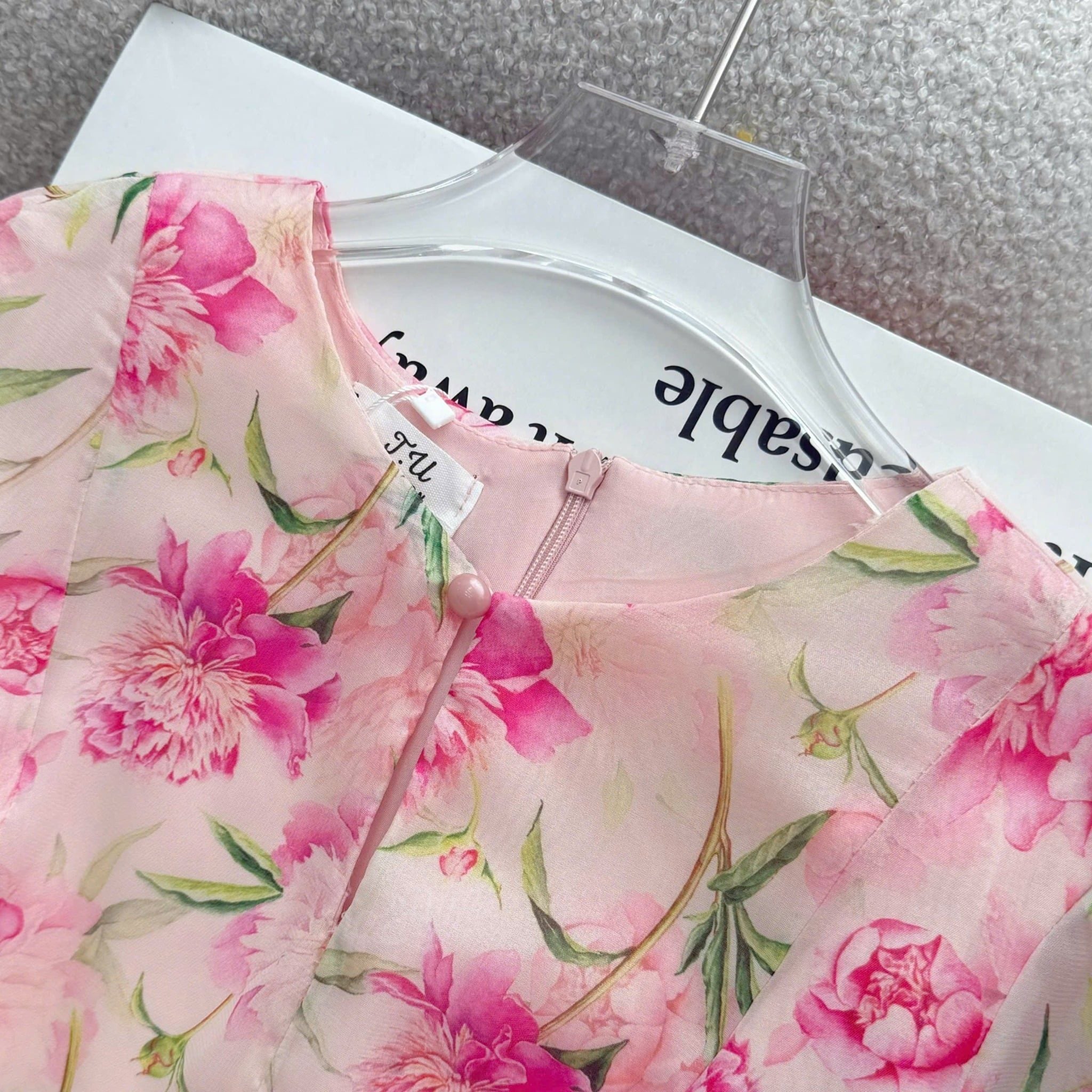 Đầm Voan Thiết Kế Cổ Giọt Nước Dáng Xòe Đi Chơi TuTu Store Mã D1702