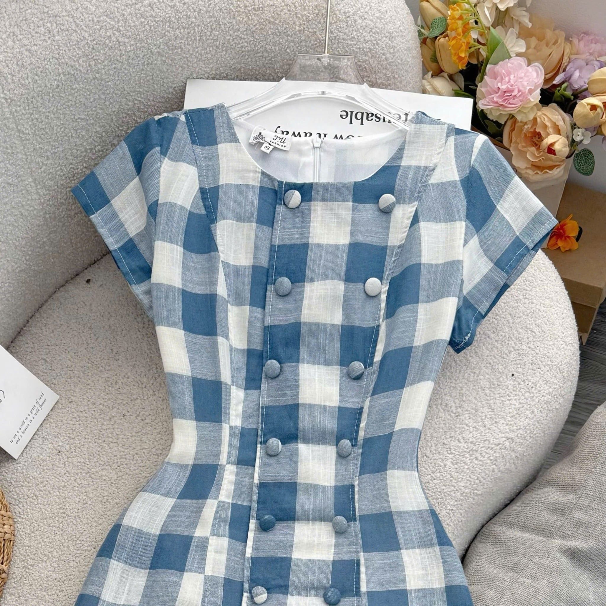 Đầm Caro Thiết Kế Dáng A Dài Đi Chơi TuTu Store Mã D1684
