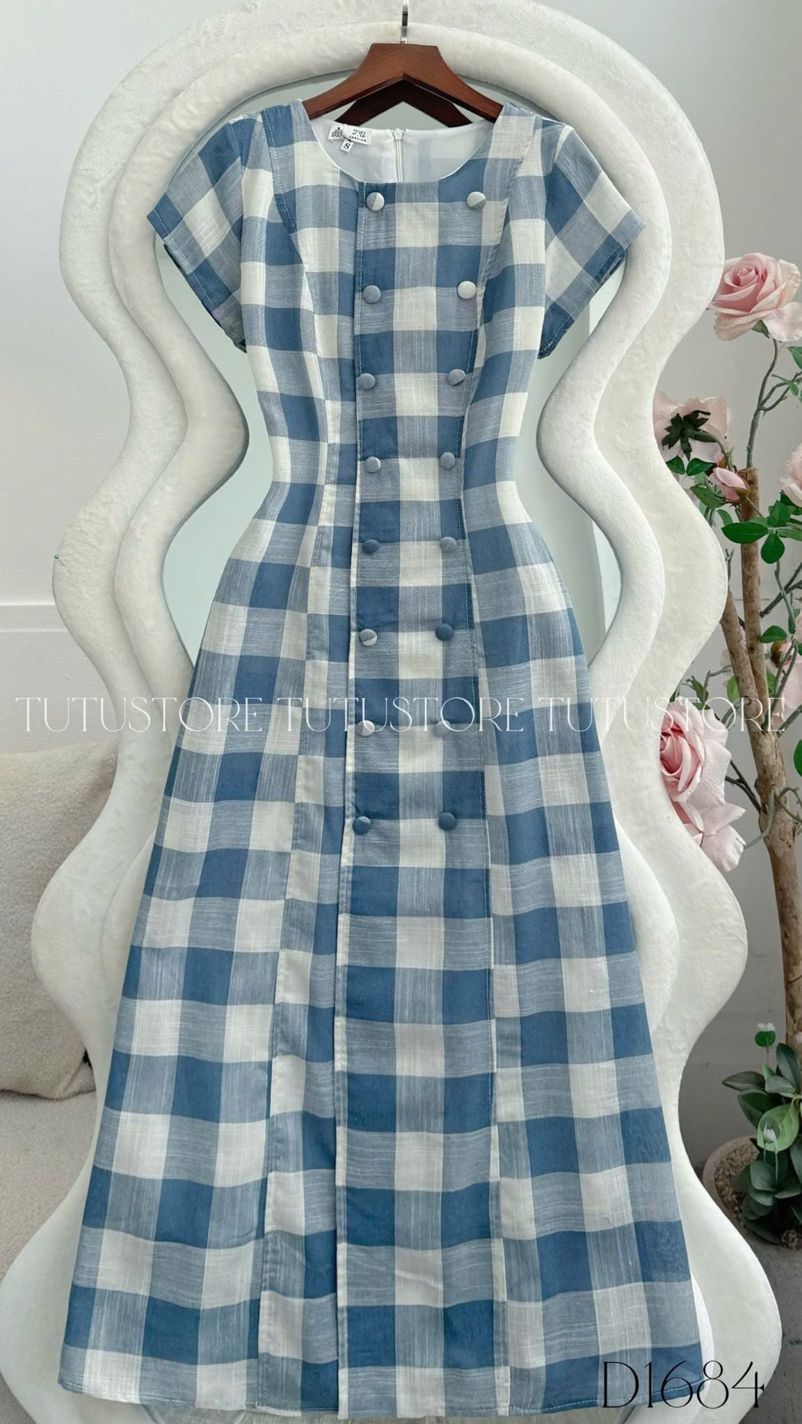 Đầm Caro Thiết Kế Dáng A Dài Đi Chơi TuTu Store Mã D1684