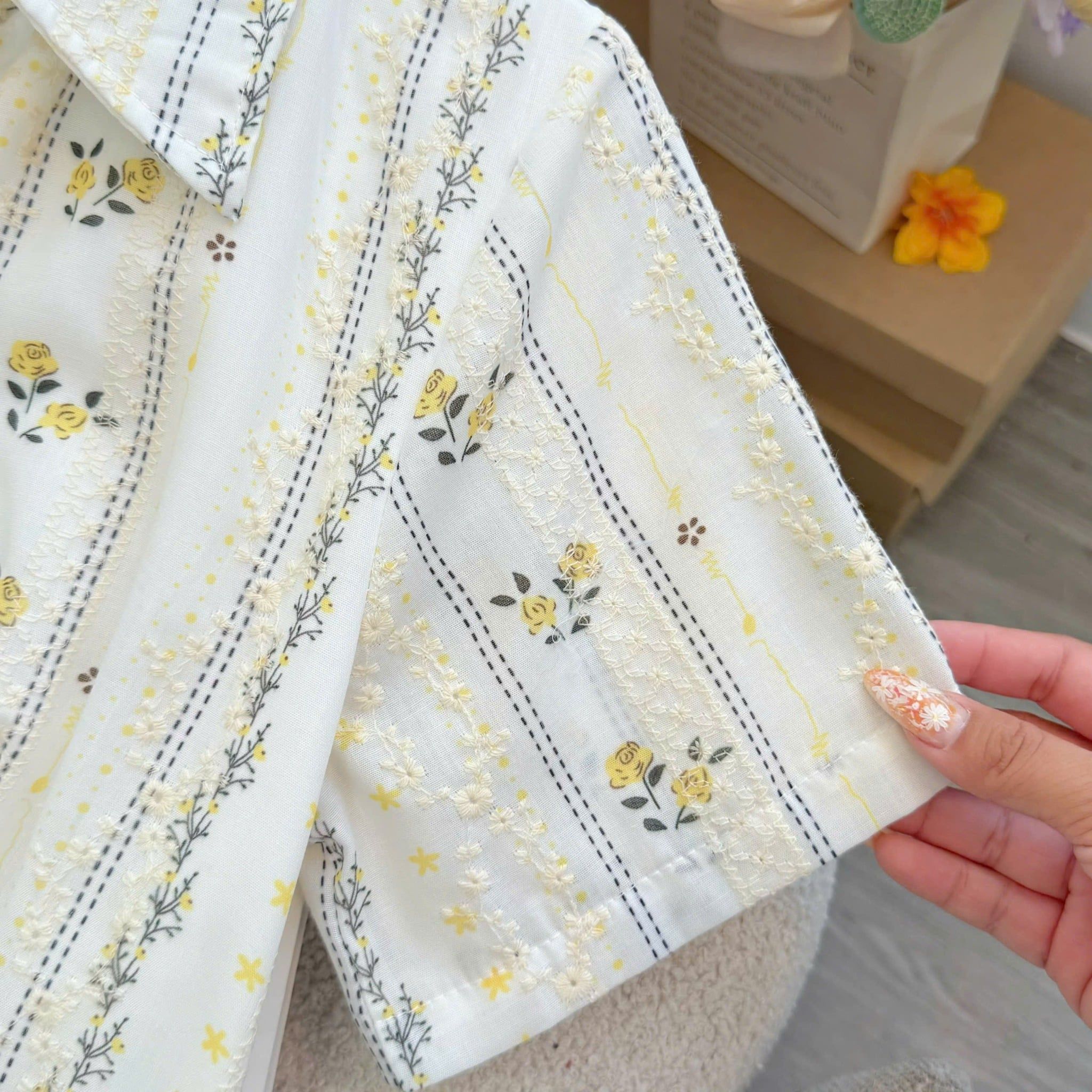 Đầm Thiết Kế Kiểu Cổ Sơ Mi Dáng Xòe Công Sở TuTu Store Mã D1696