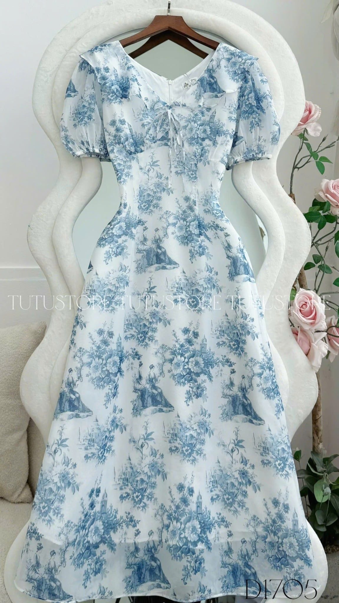 Đầm Thiết Kế Cổ Bèo Dáng Dài Đi Chơi TuTu Store Mã D1705