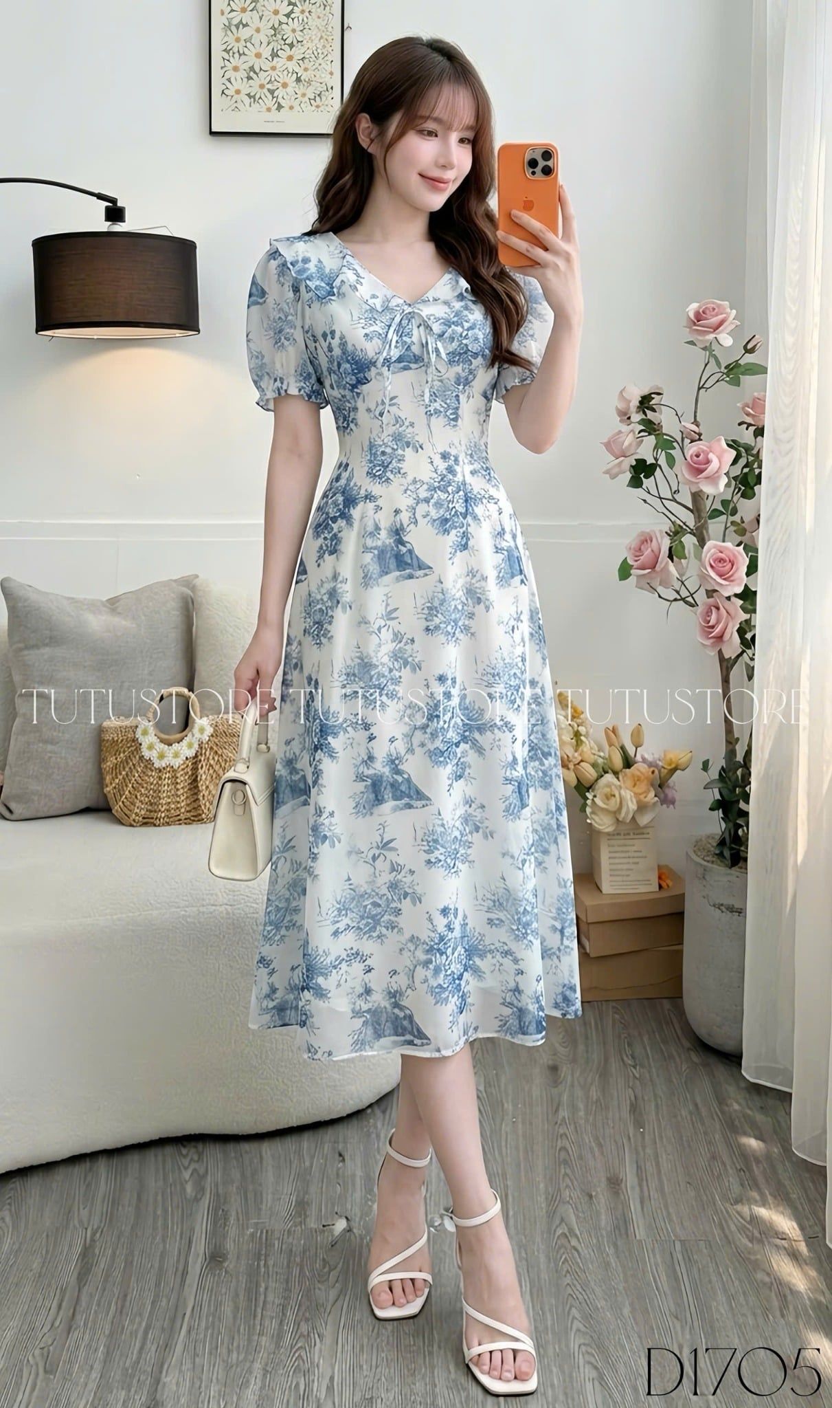 Đầm Thiết Kế Cổ Bèo Dáng Dài Đi Chơi TuTu Store Mã D1705