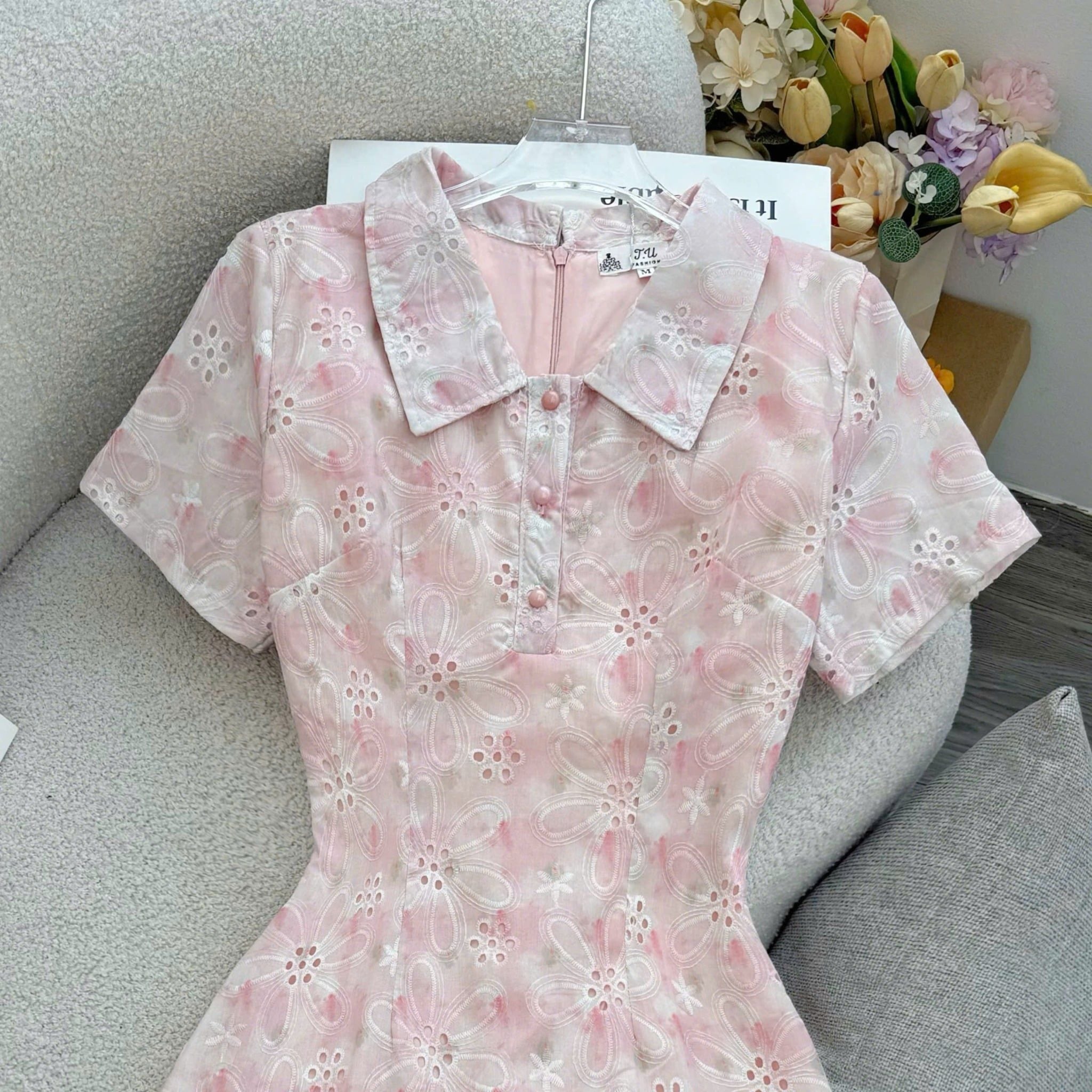 Đầm Thiết Kế Cổ Sơ Mi Dáng Ngắn Đi Chơi TuTu Store Mã D1706