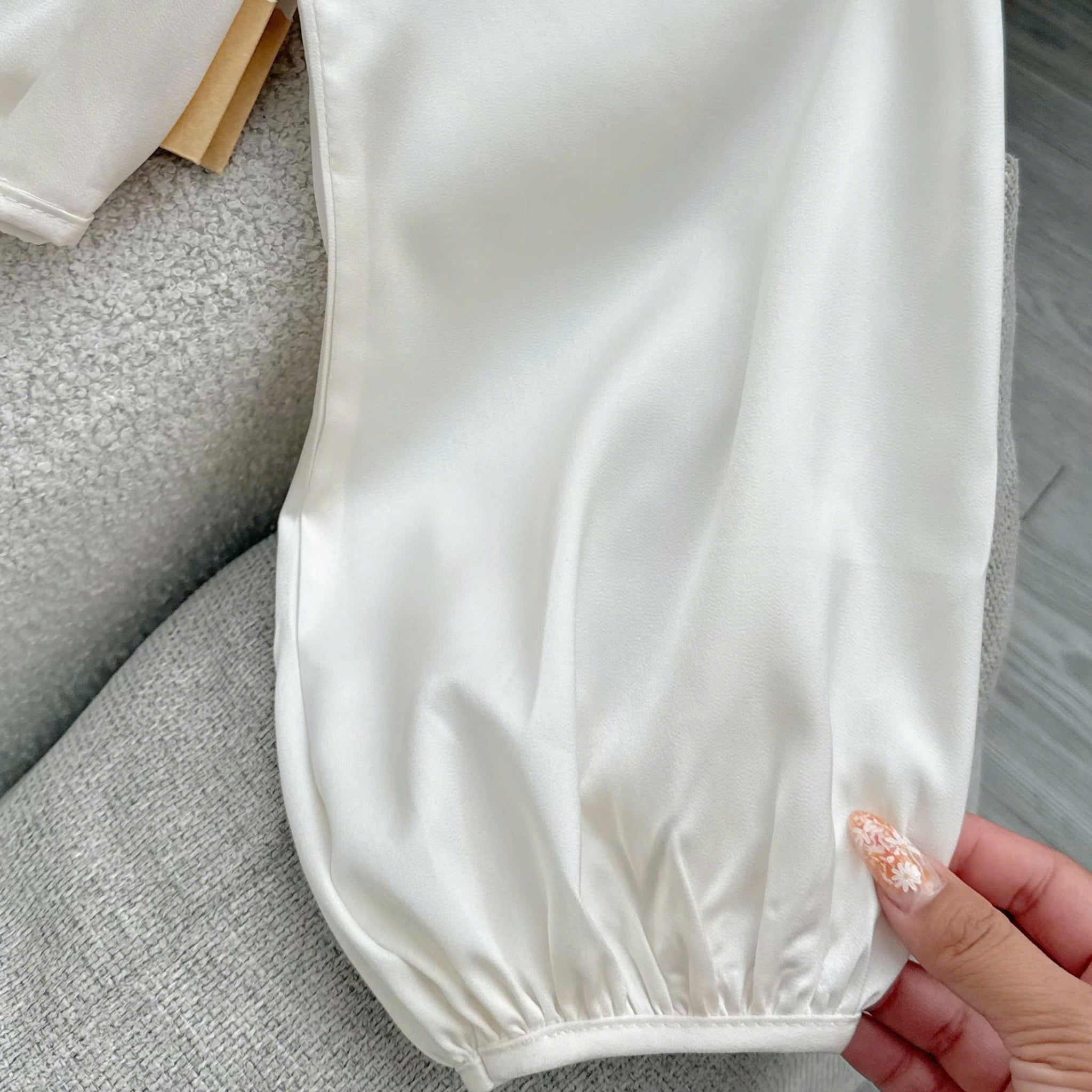 Áo Lụa Thiết Kế Dây Buộc Eo Đơn Giản Thanh Lịch Đi Chơi TuTu Store Mã A602