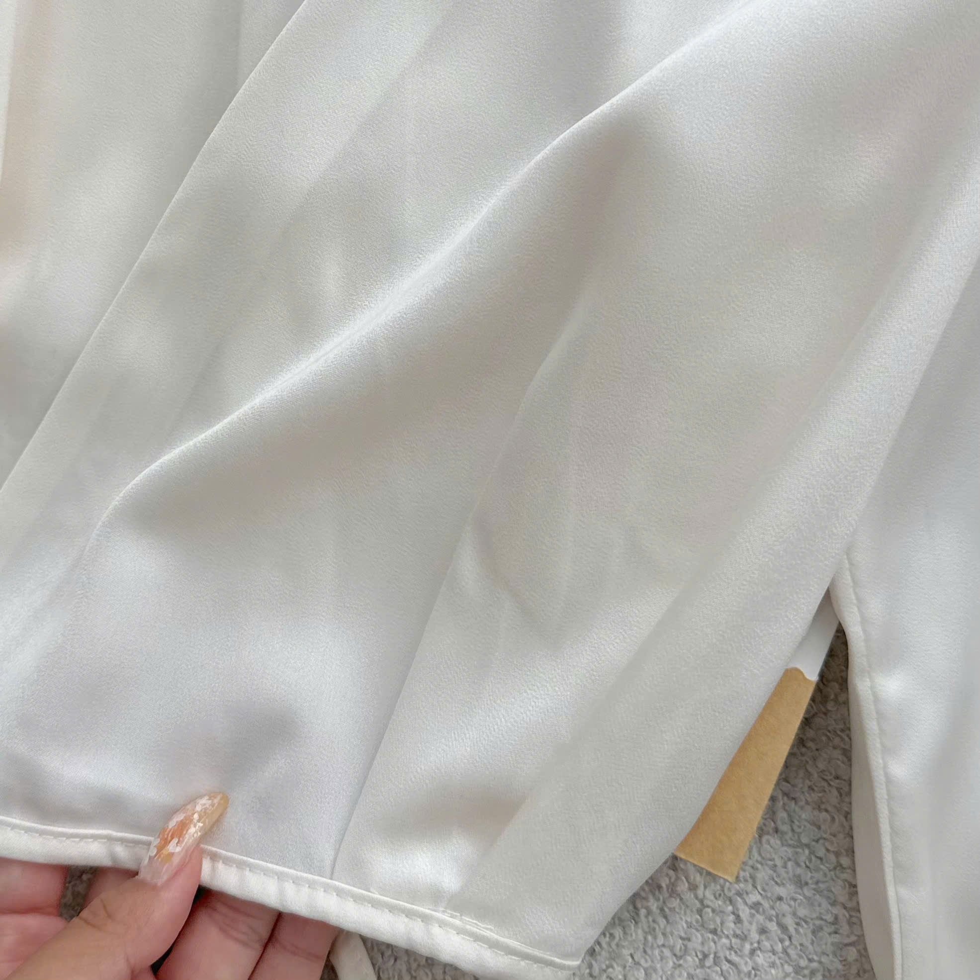 Áo Lụa Thiết Kế Dây Buộc Eo Đơn Giản Thanh Lịch Đi Chơi TuTu Store Mã A602
