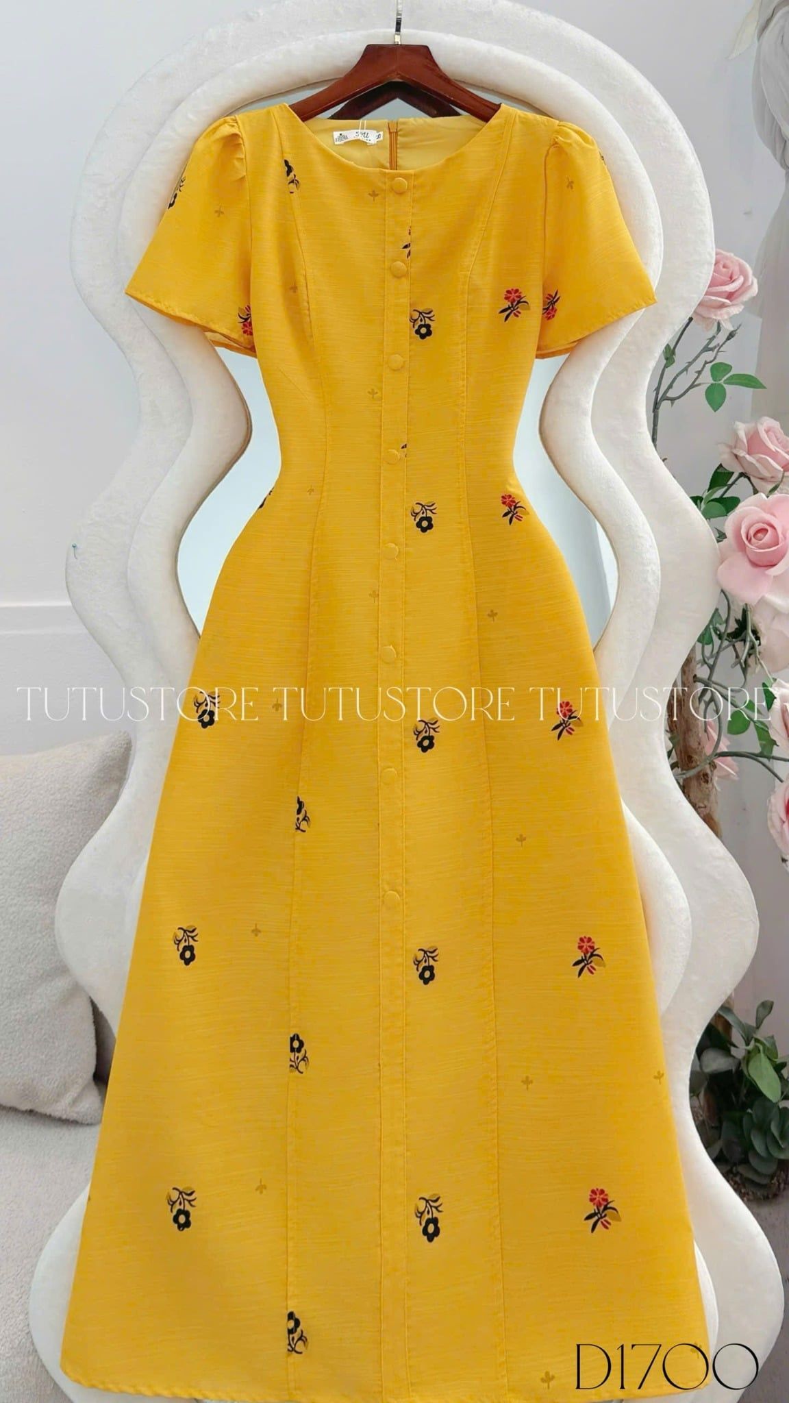 Đầm Thiết Kế Cổ Tròn Dáng Xòe Nhẹ Nhàng Đi Chơi TuTu Store Mã D1700