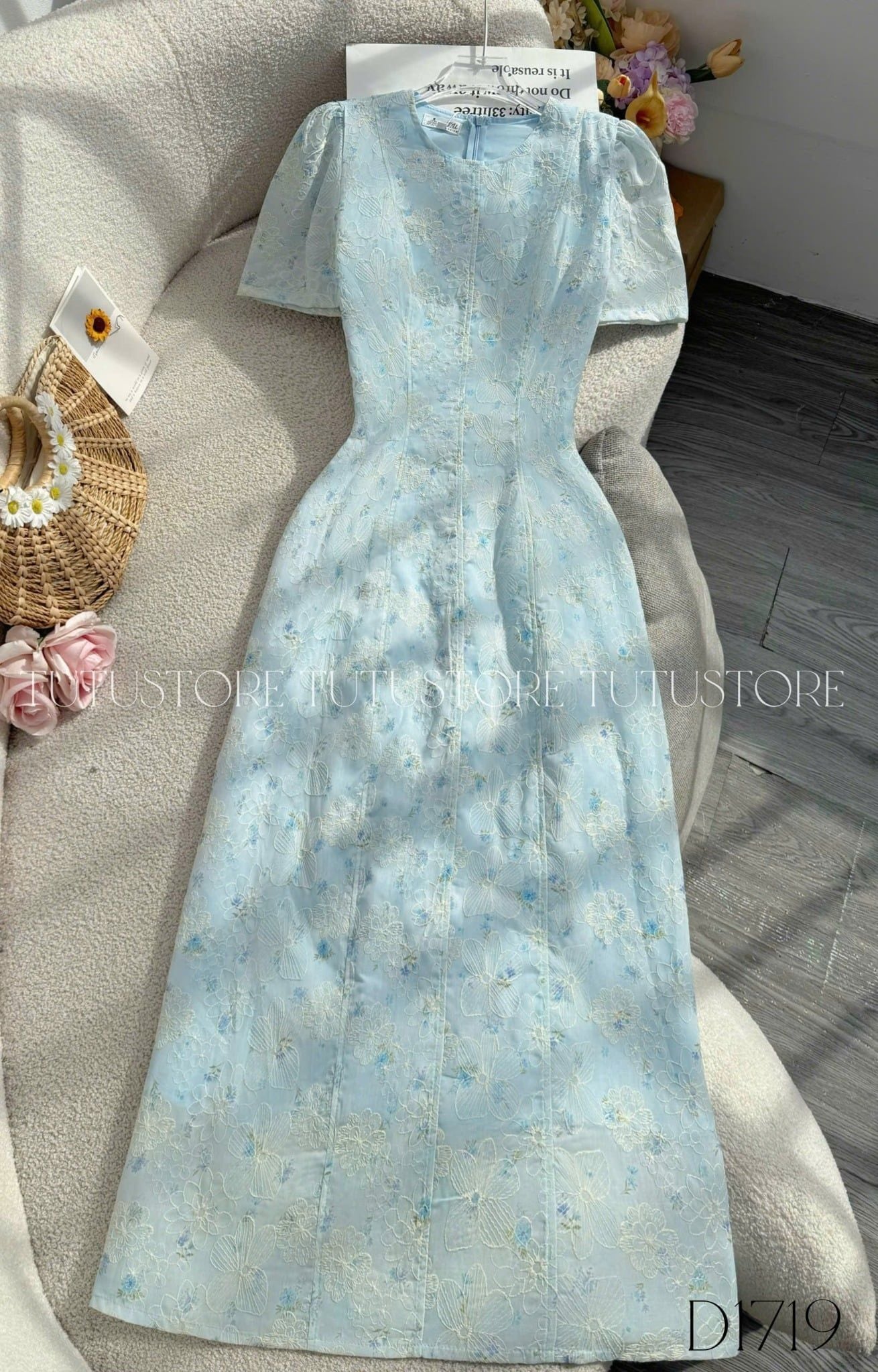 Đầm Thiết Kế Cổ Tròn Dáng A Đi Chơi TuTu Store Mã D1719