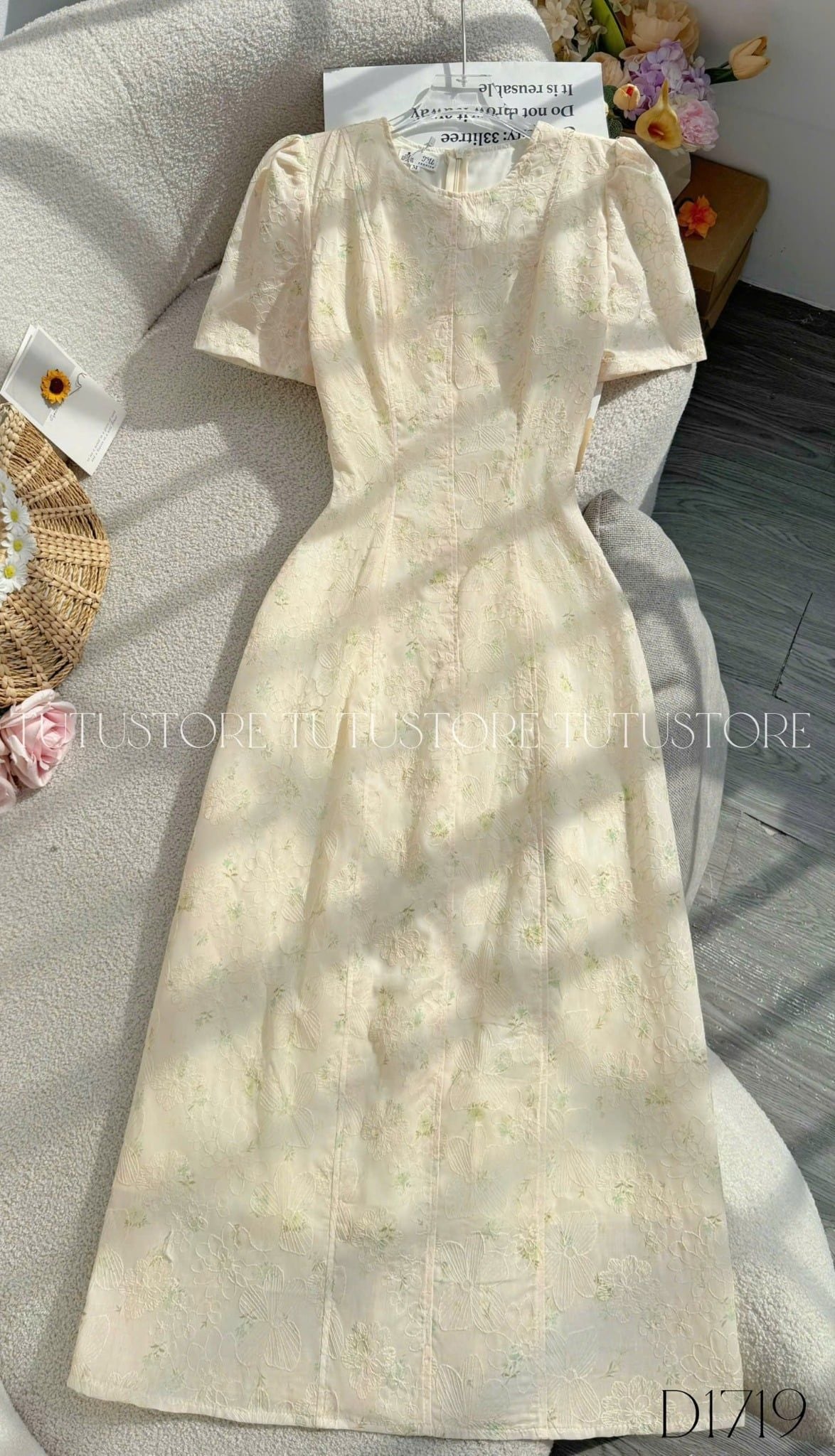 Đầm Thiết Kế Cổ Tròn Dáng A Đi Chơi TuTu Store Mã D1719