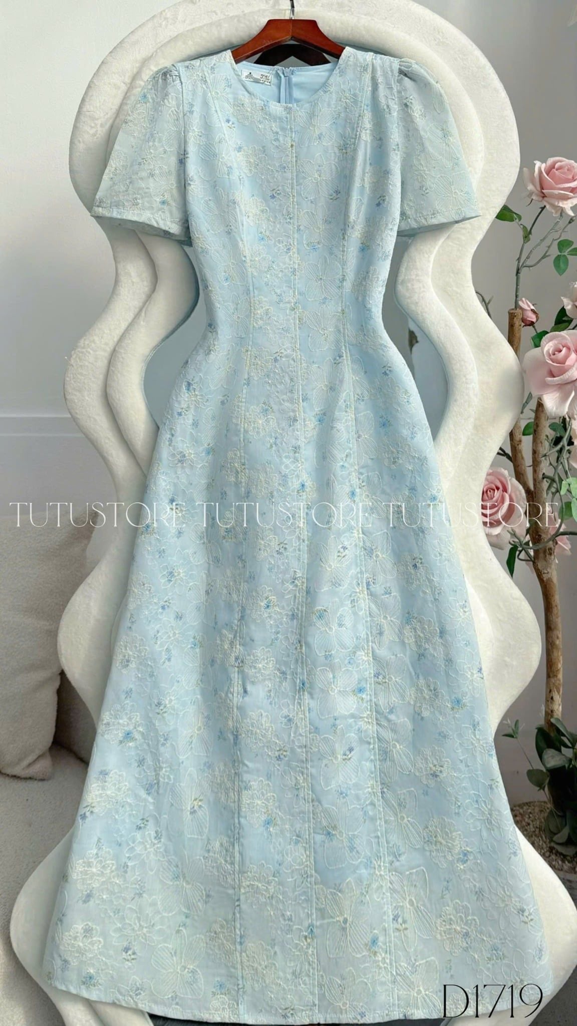 Đầm Thiết Kế Cổ Tròn Dáng A Đi Chơi TuTu Store Mã D1719