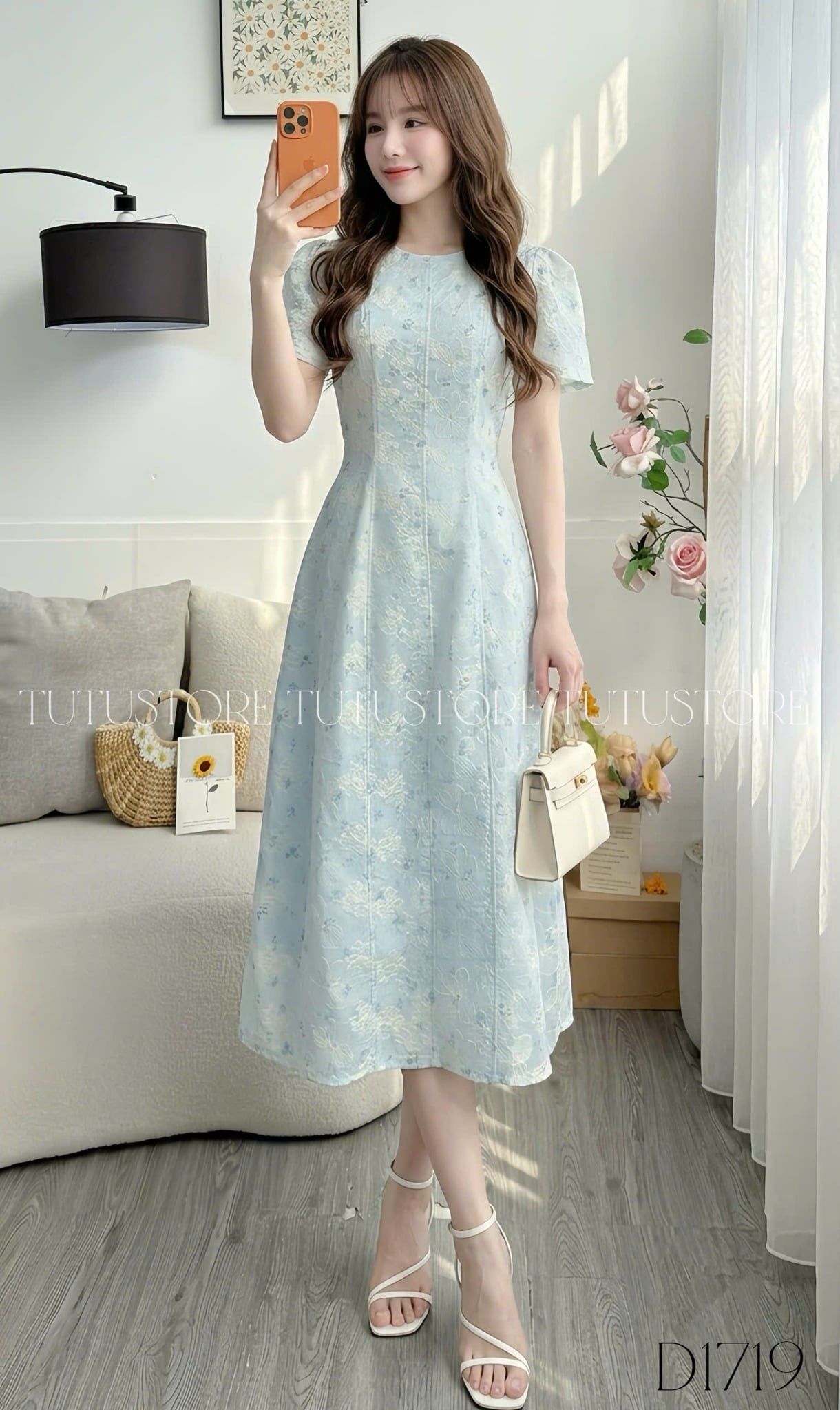 Đầm Thiết Kế Cổ Tròn Dáng A Đi Chơi TuTu Store Mã D1719