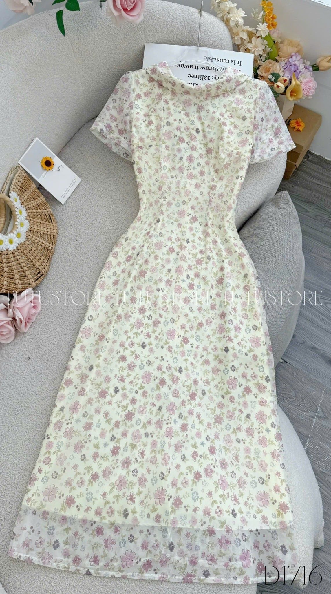 Đầm Thiết Kế Cổ Ngược Dáng Dài Đi Chơi TuTu Store Mã D1716