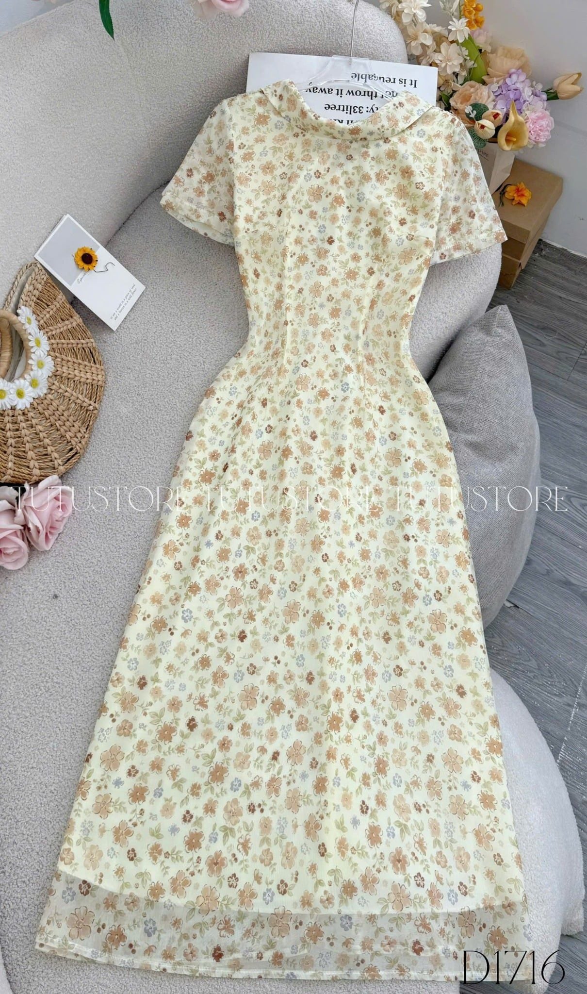 Đầm Thiết Kế Cổ Ngược Dáng Dài Đi Chơi TuTu Store Mã D1716