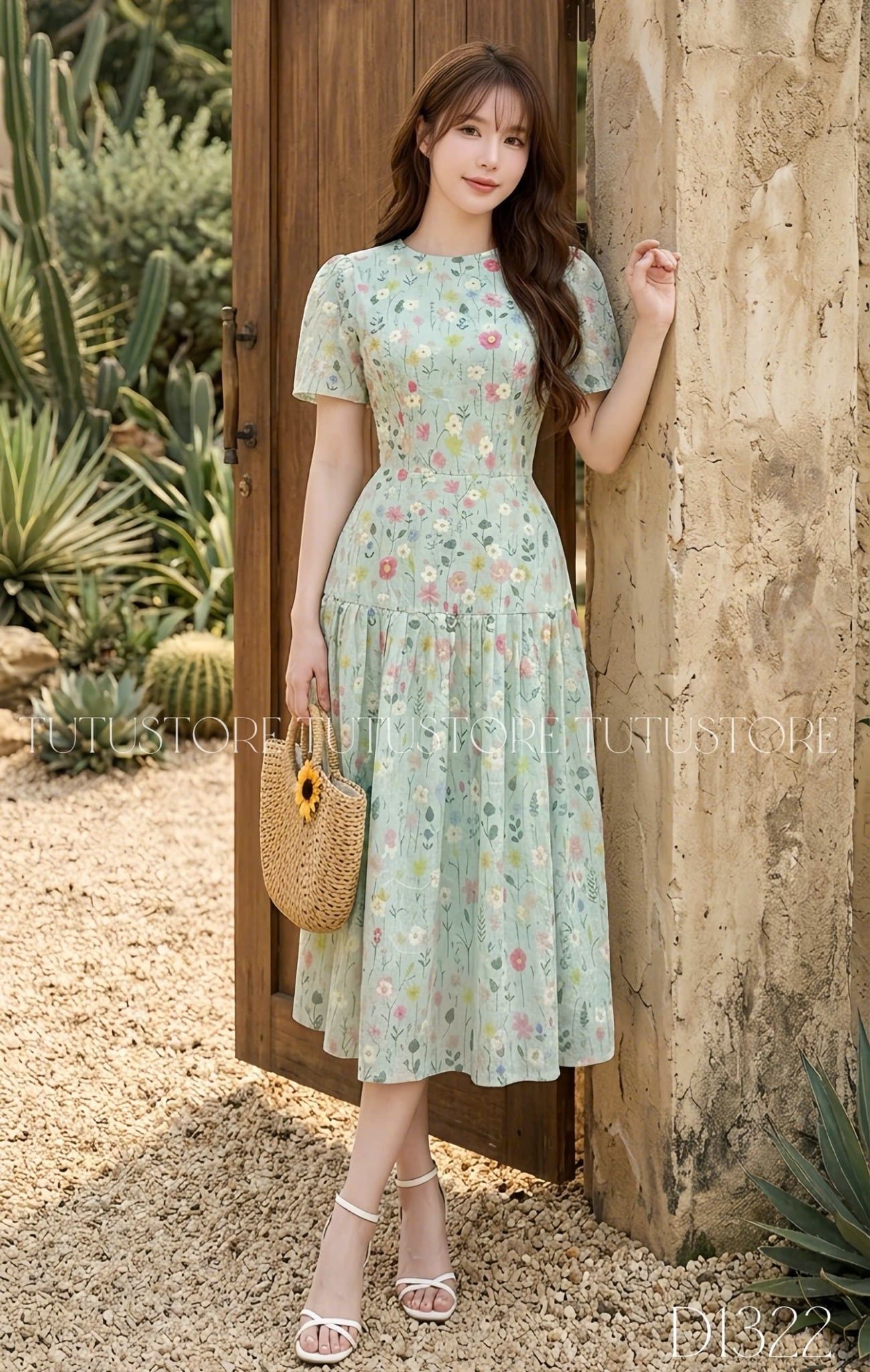 Đầm Kate Thêu Thiết Kế TuTu Store Phù Hợp Đi Chơi Dành Cho Nữ - Mã D1322