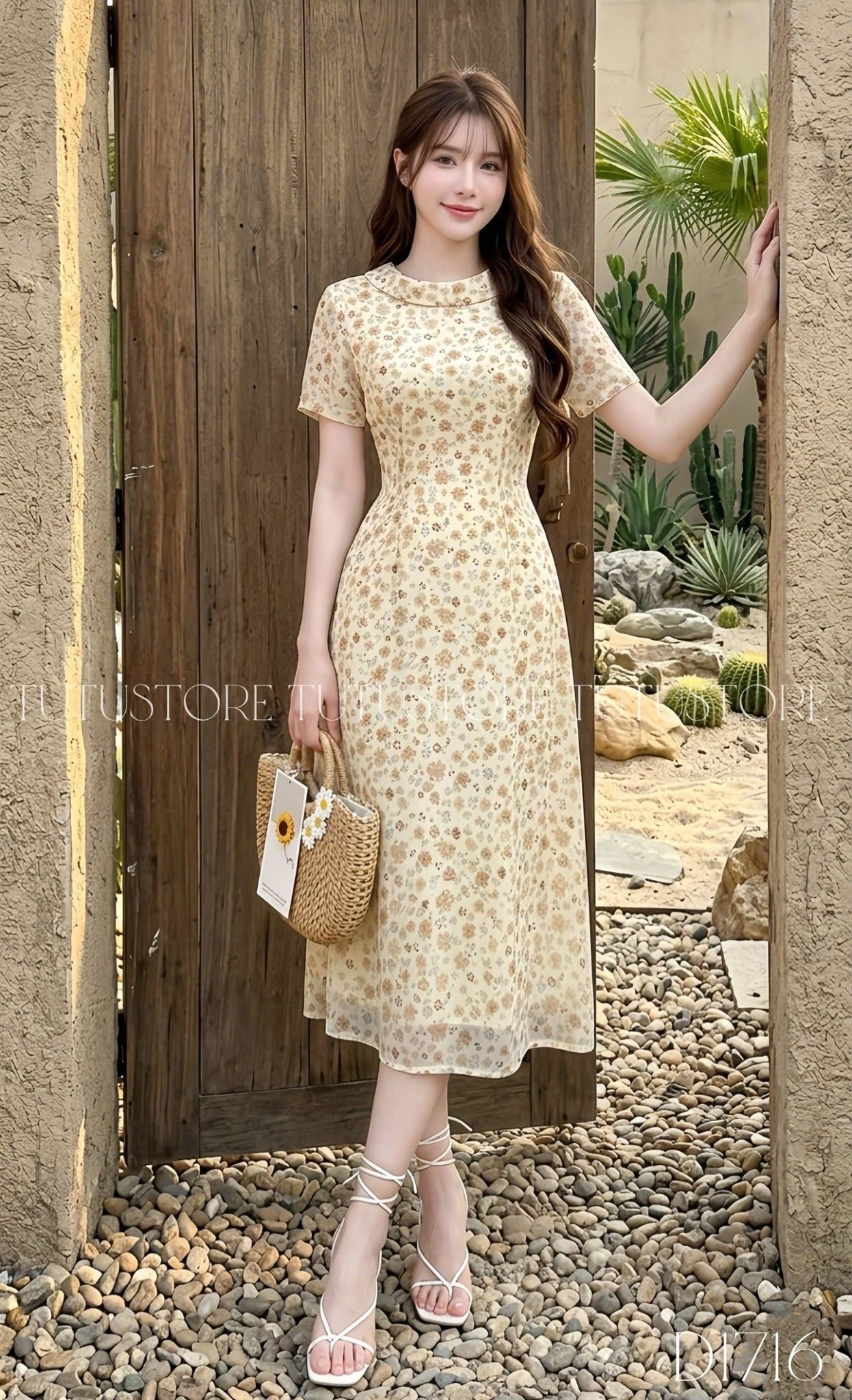 Đầm Thiết Kế Cổ Ngược Dáng Dài Đi Chơi TuTu Store Mã D1716