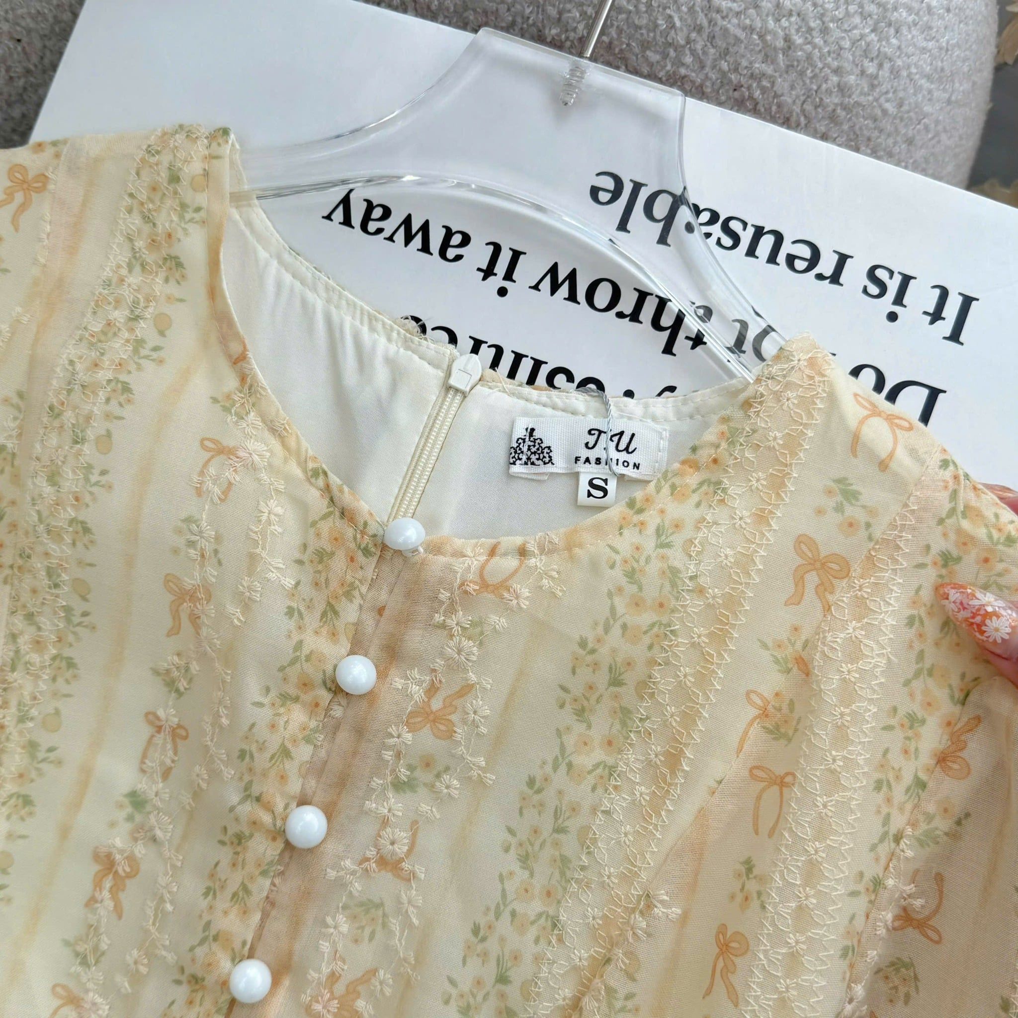 Đầm Thiết Kế Cổ Tròn Dáng Xòe Đi Chơi TuTu Store Mã D1718