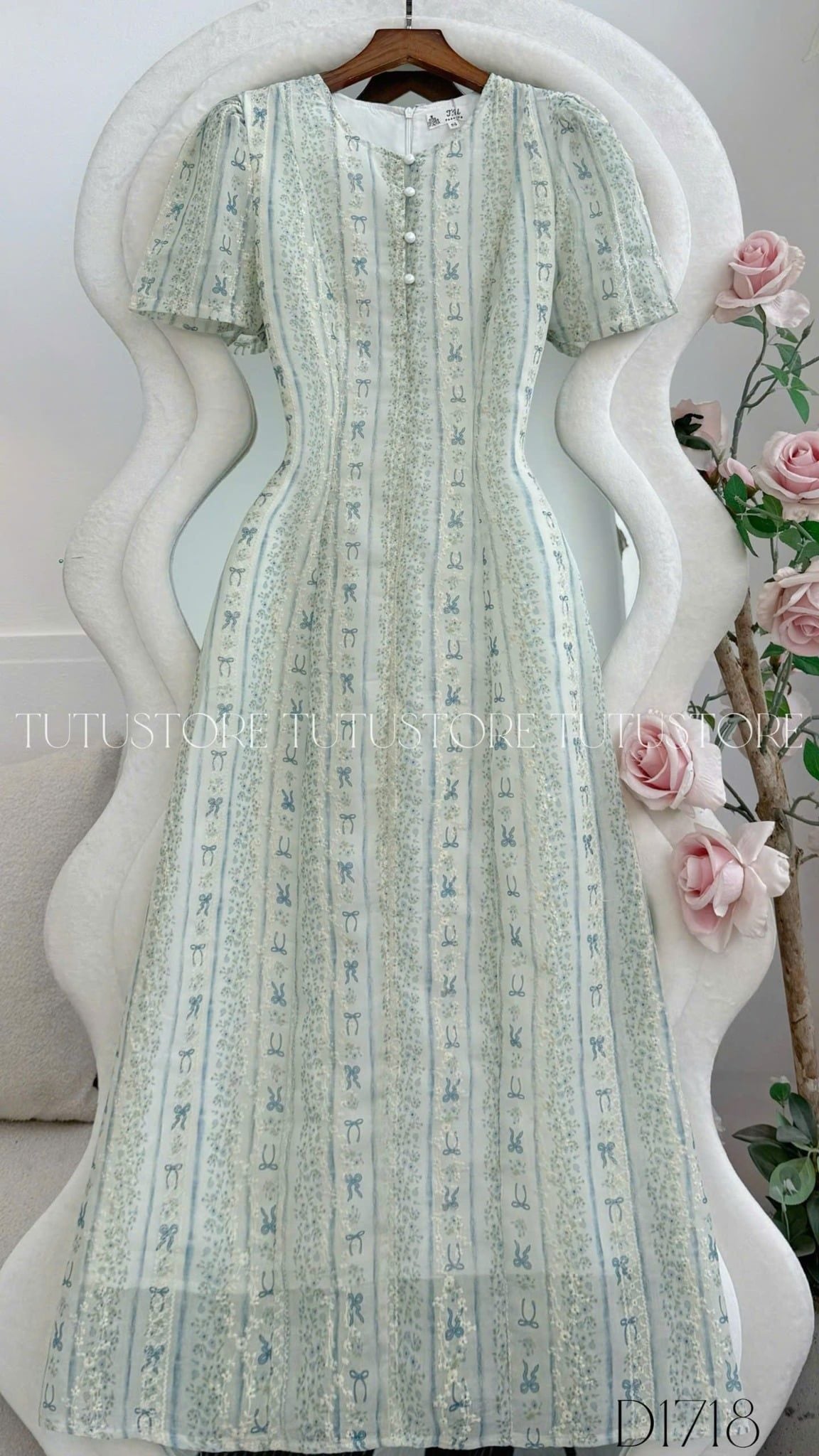 Đầm Thiết Kế Cổ Tròn Dáng Xòe Đi Chơi TuTu Store Mã D1718