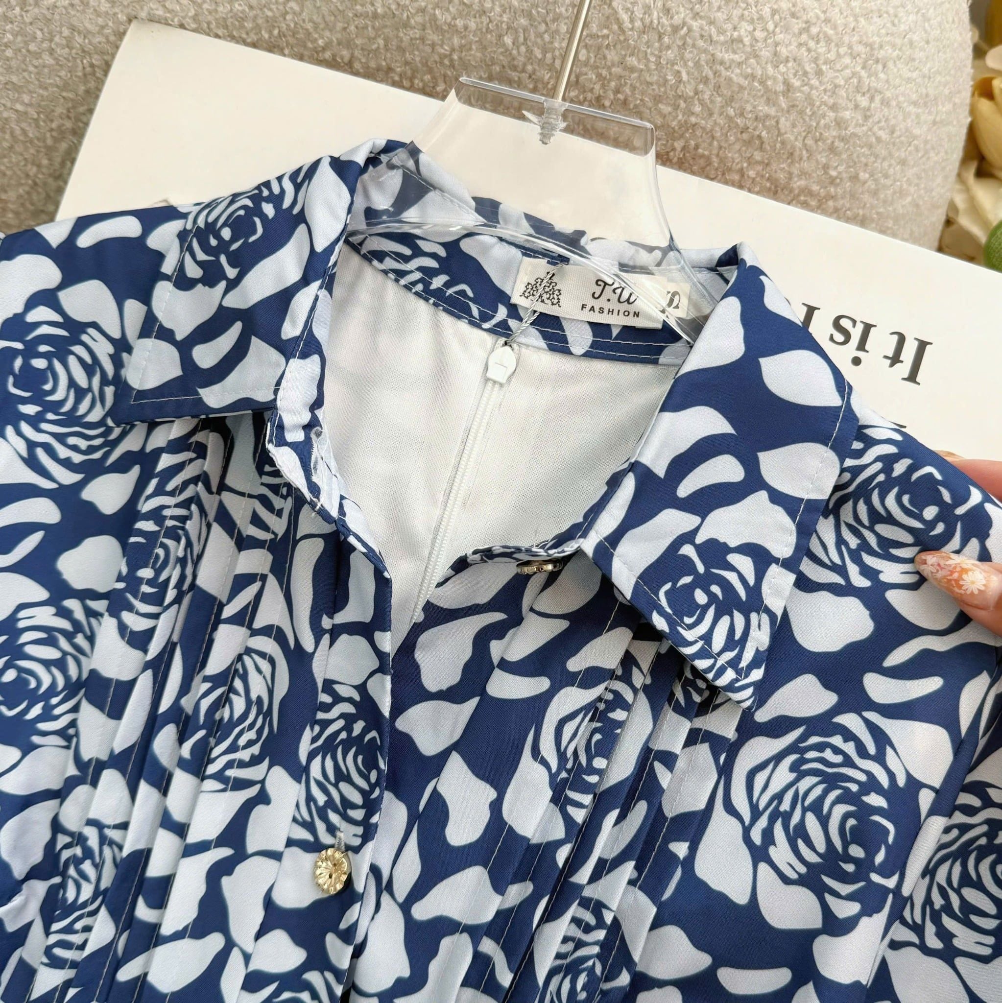 Đầm Thiết Kế Cổ Sơ Mi Dáng Xòe Đi Chơi TuTu Store Mã D1721