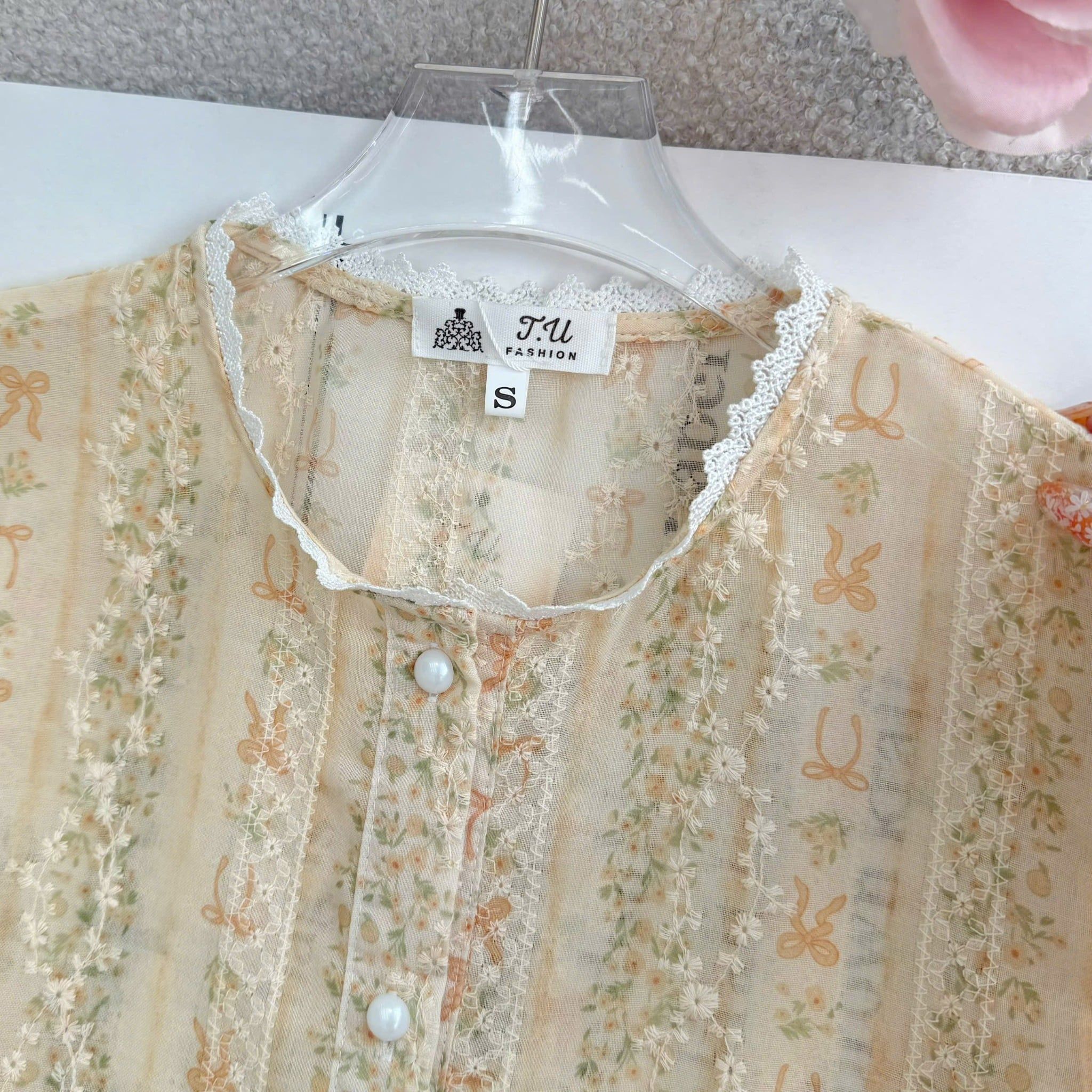 Áo Thiết Kế Kiểu Sơ Mi Có Dây Buộc Eo Xinh Xắn TuTu Store Mã A603