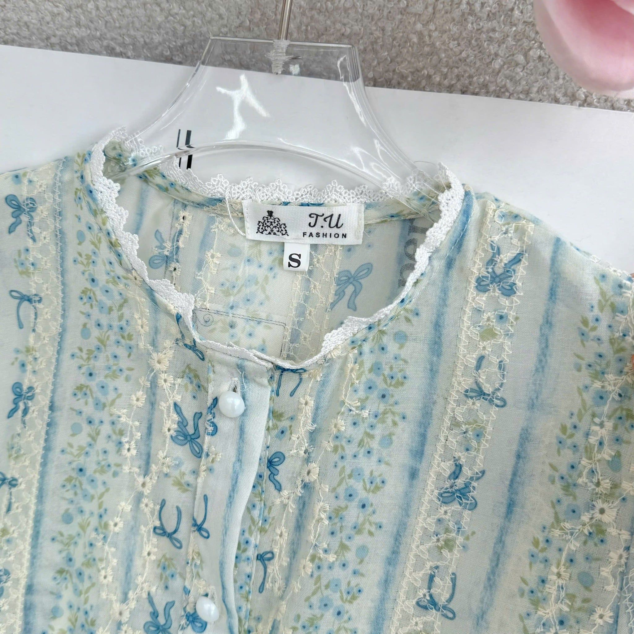 Áo Thiết Kế Kiểu Sơ Mi Có Dây Buộc Eo Xinh Xắn TuTu Store Mã A603