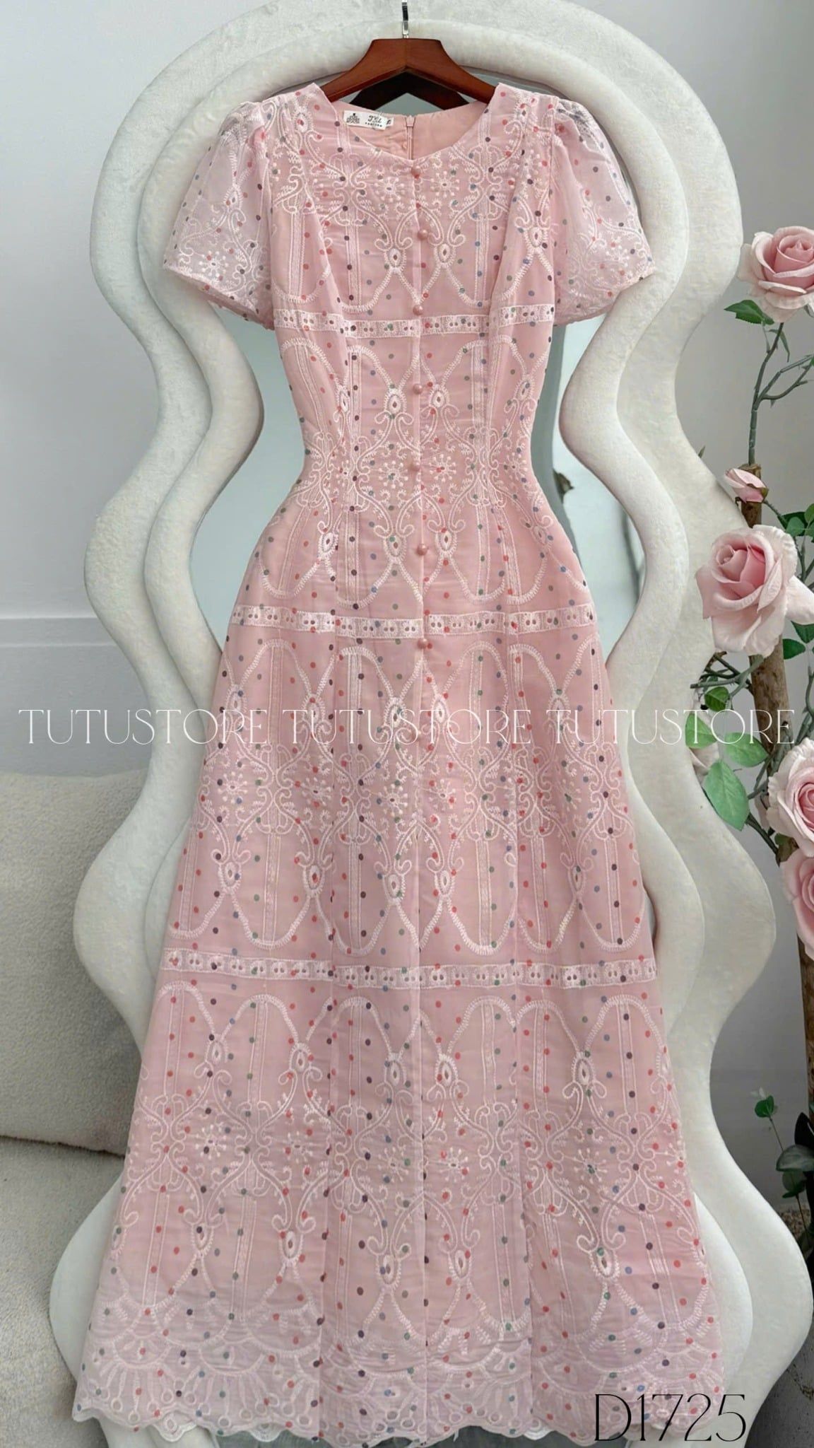Đầm Thiết Kế Dáng A Chấm Bi Nhẹ Nhàng Đi Chơi TuTu Store Mã D1725