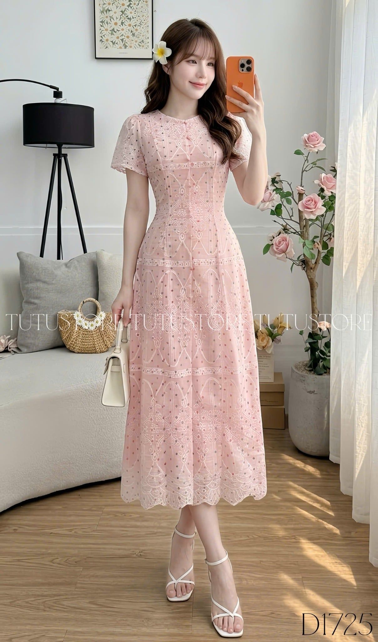 Đầm Thiết Kế Dáng A Chấm Bi Nhẹ Nhàng Đi Chơi TuTu Store Mã D1725