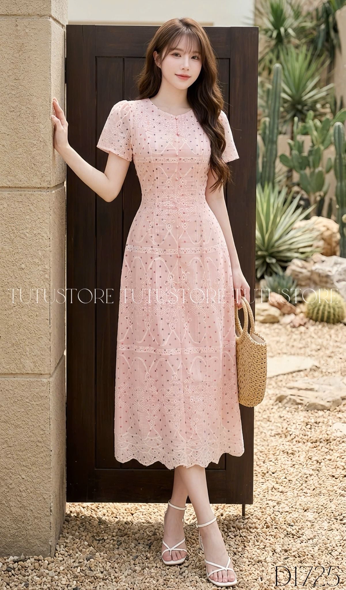 Đầm Thiết Kế Dáng A Chấm Bi Nhẹ Nhàng Đi Chơi TuTu Store Mã D1725