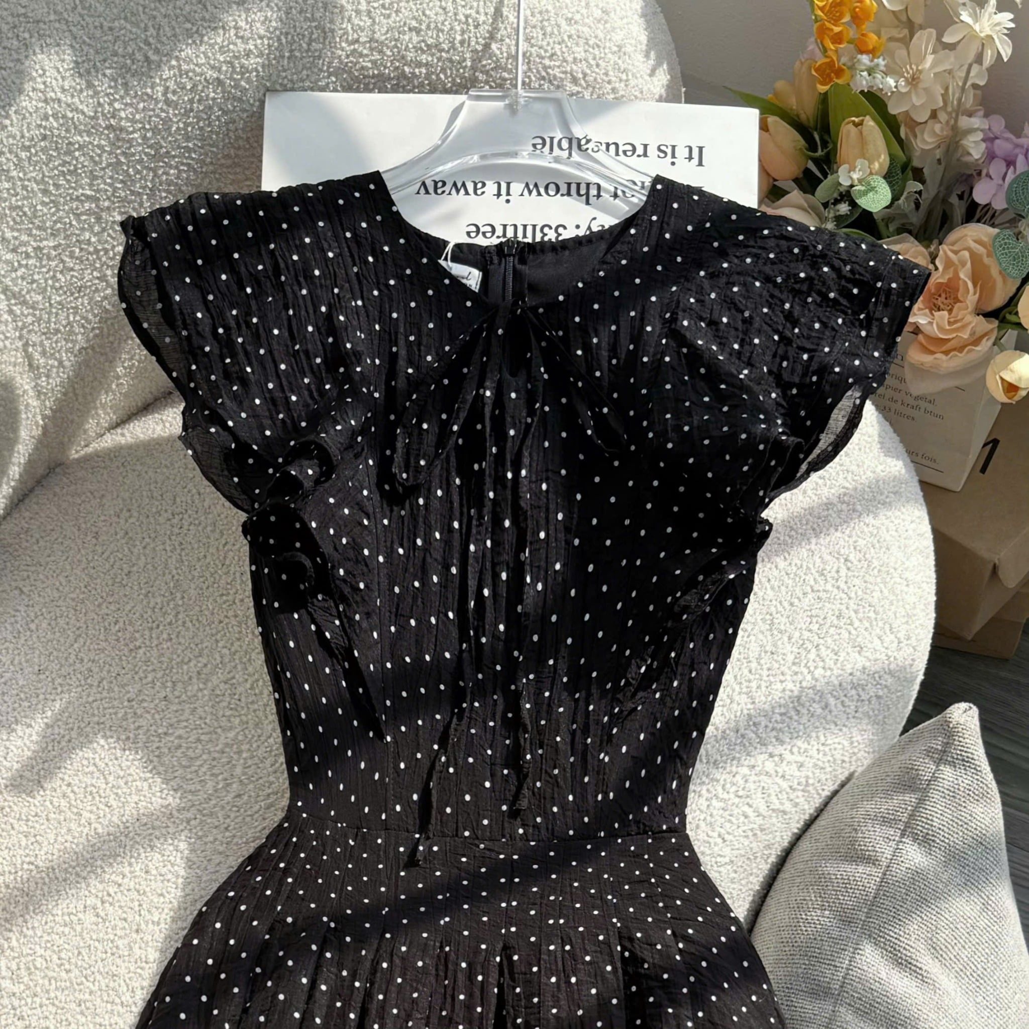 Đầm Thiết Kế Vai Bèo Cánh Tiên Dáng Xòe Đi Chơi TuTu Store Mã D1730