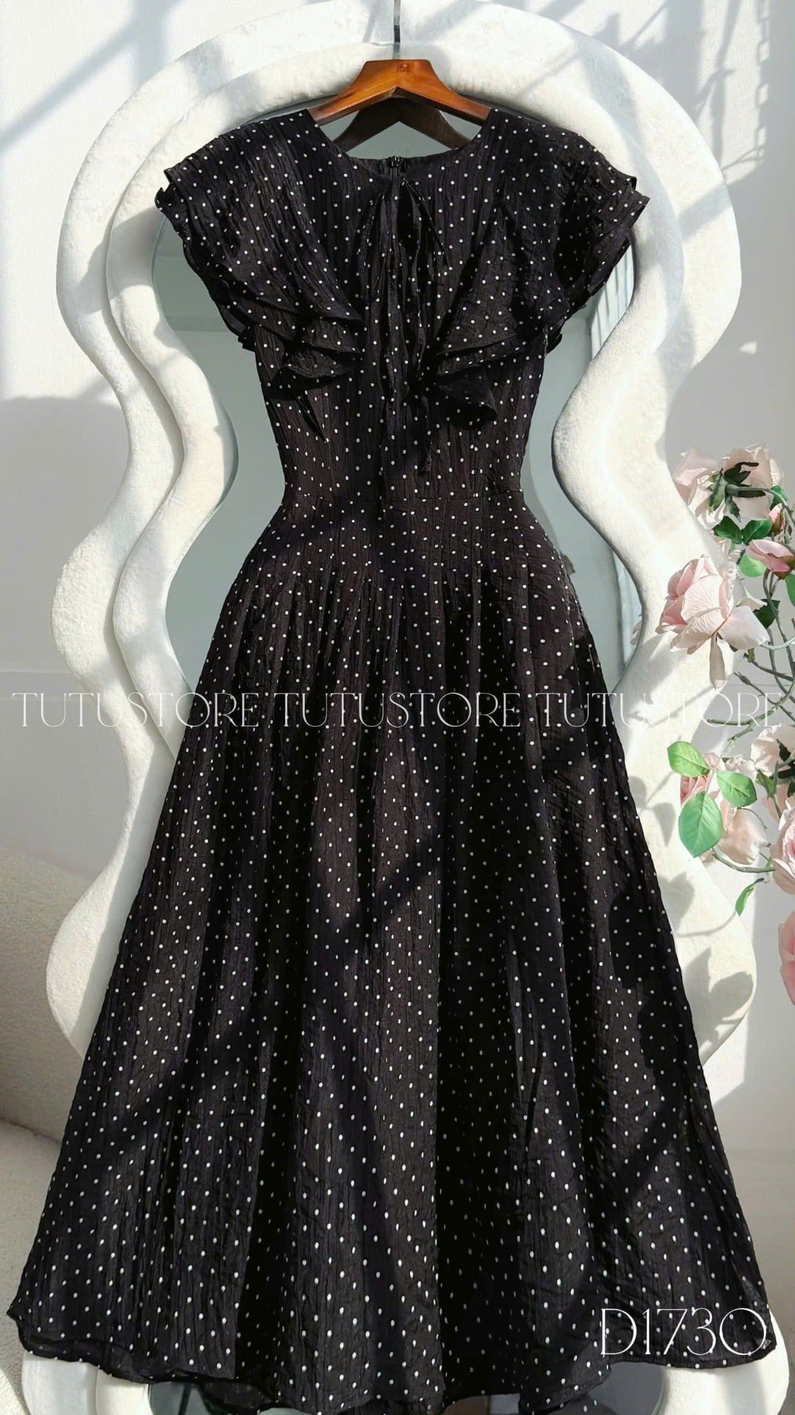 Đầm Thiết Kế Vai Bèo Cánh Tiên Dáng Xòe Đi Chơi TuTu Store Mã D1730