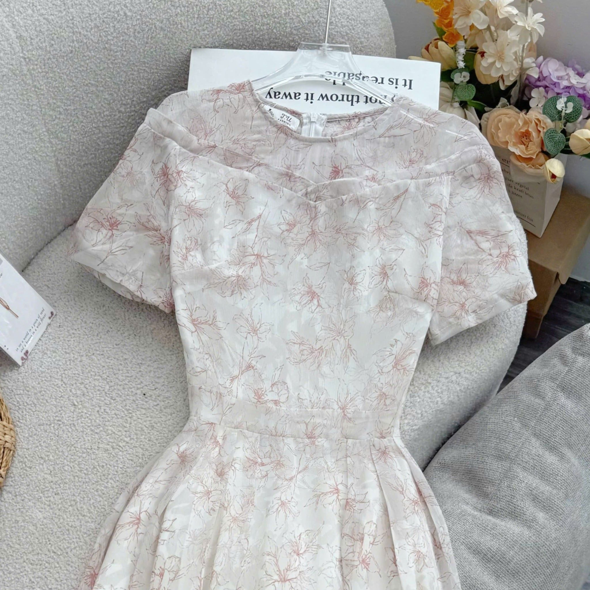 Đầm Thiết Kế Cổ Tròn Dáng Xòe Đi Chơi TuTu Store Mã D1714