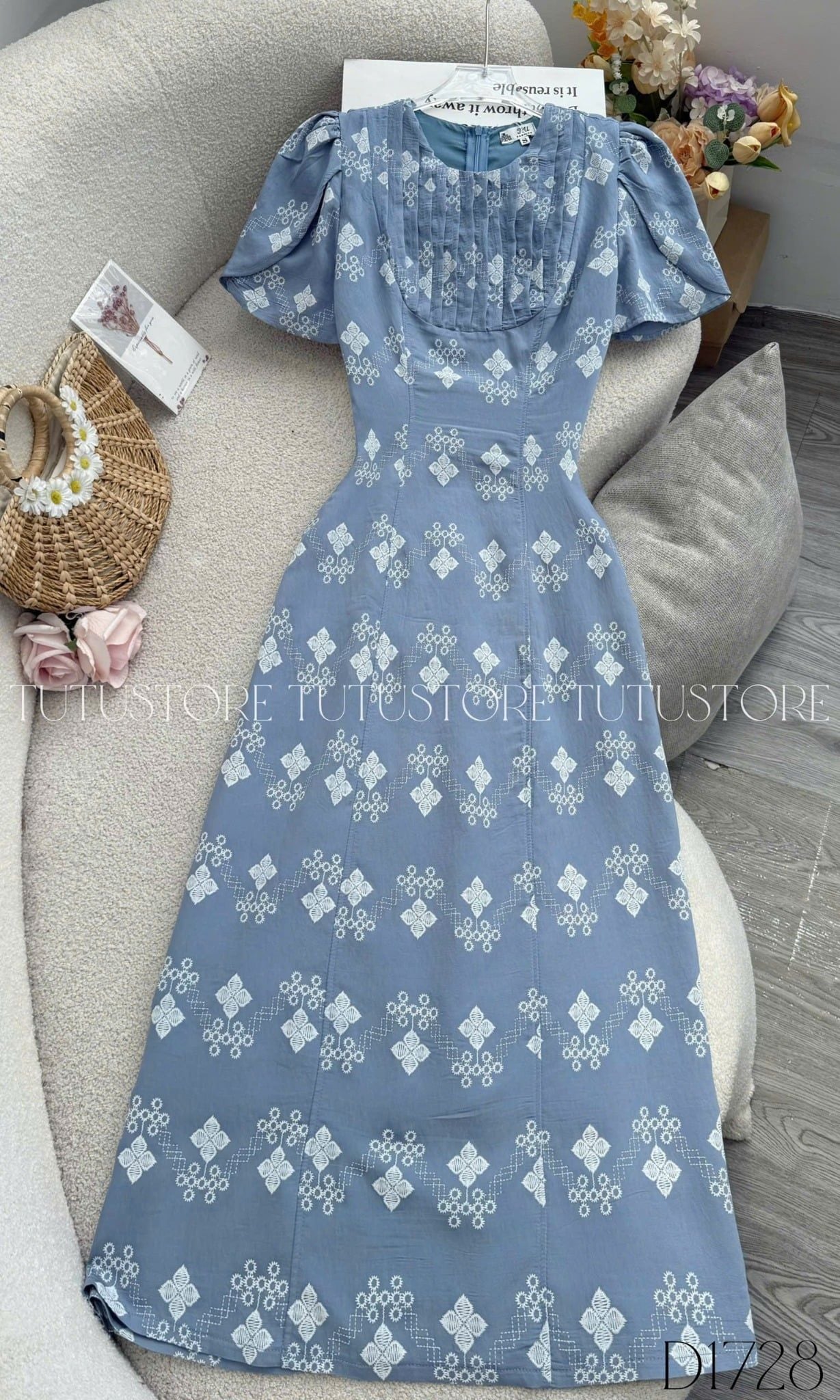 Đầm Thiết Kể Cổ Tròn Dáng Dài Đi Chơi TuTu Store Mã D1728