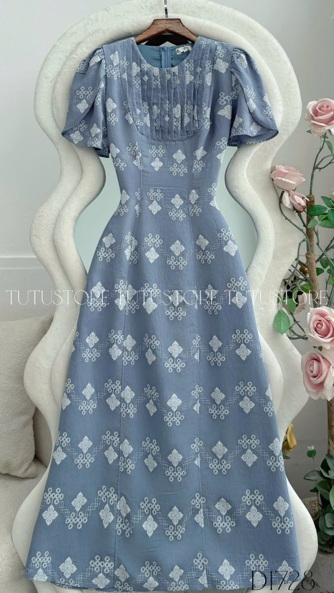 Đầm Thiết Kể Cổ Tròn Dáng Dài Đi Chơi TuTu Store Mã D1728