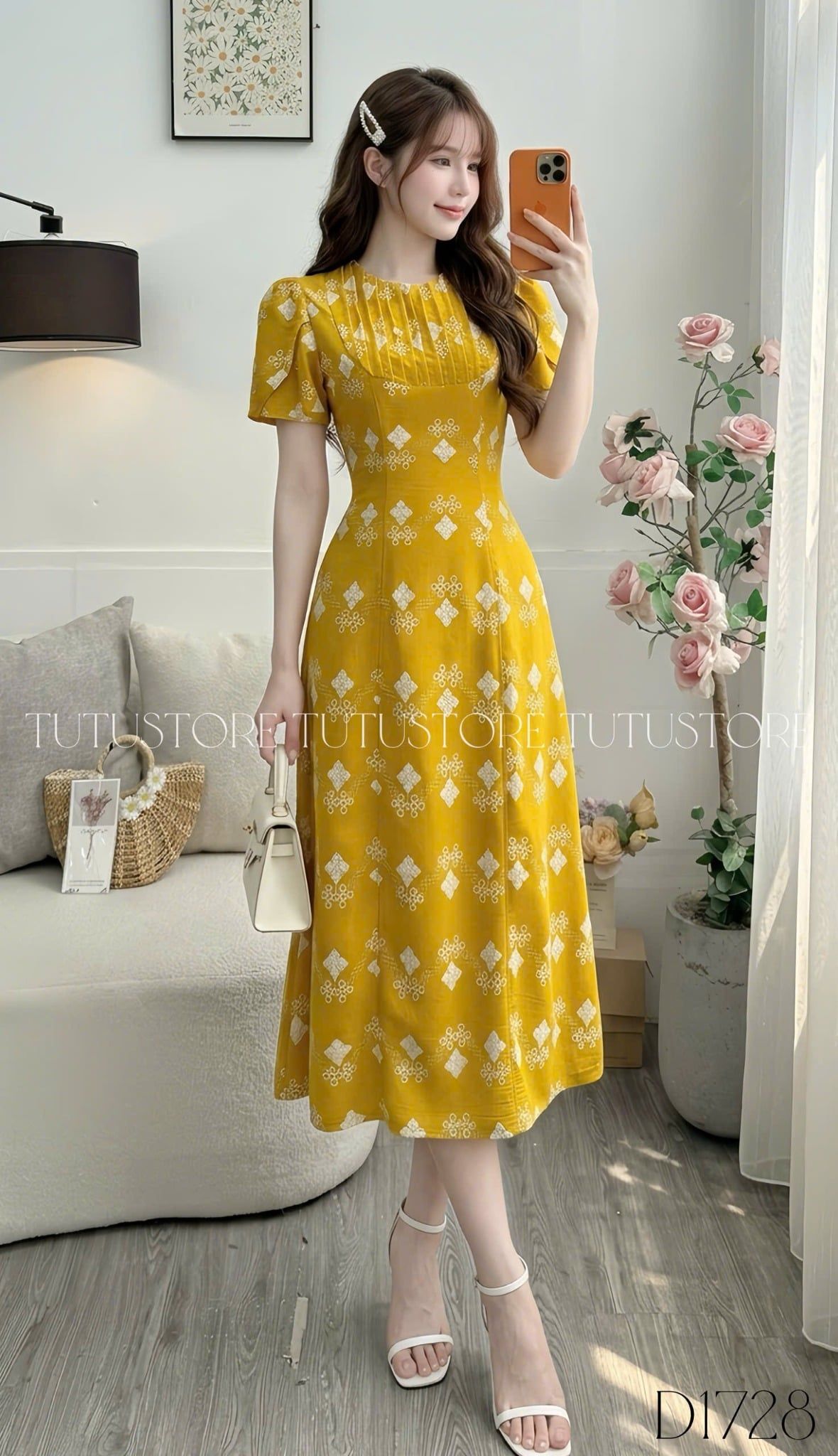 Đầm Thiết Kể Cổ Tròn Dáng Dài Đi Chơi TuTu Store Mã D1728