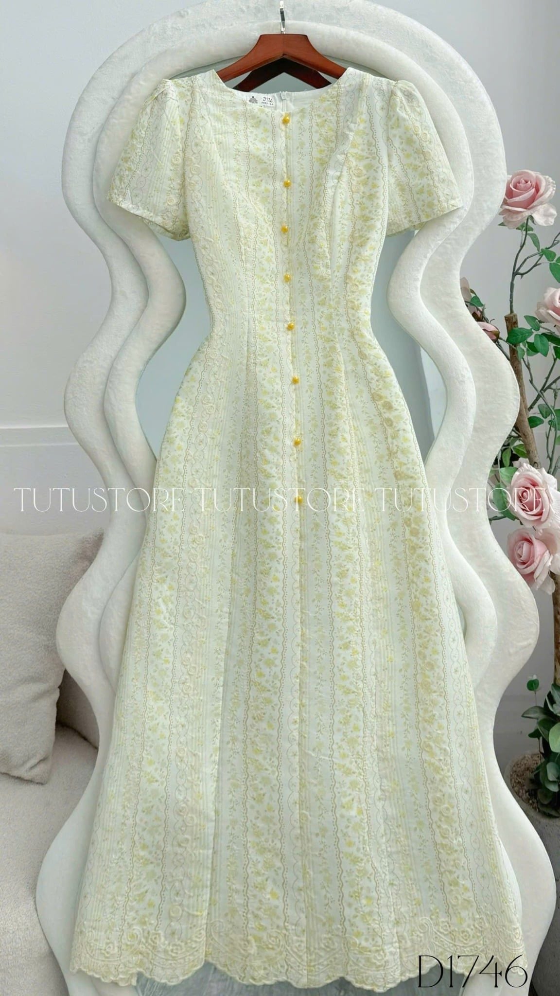 Đầm Thiết Kế Cổ Tròn Dáng Dài Đi Tiệc TuTu Store Mã D1746