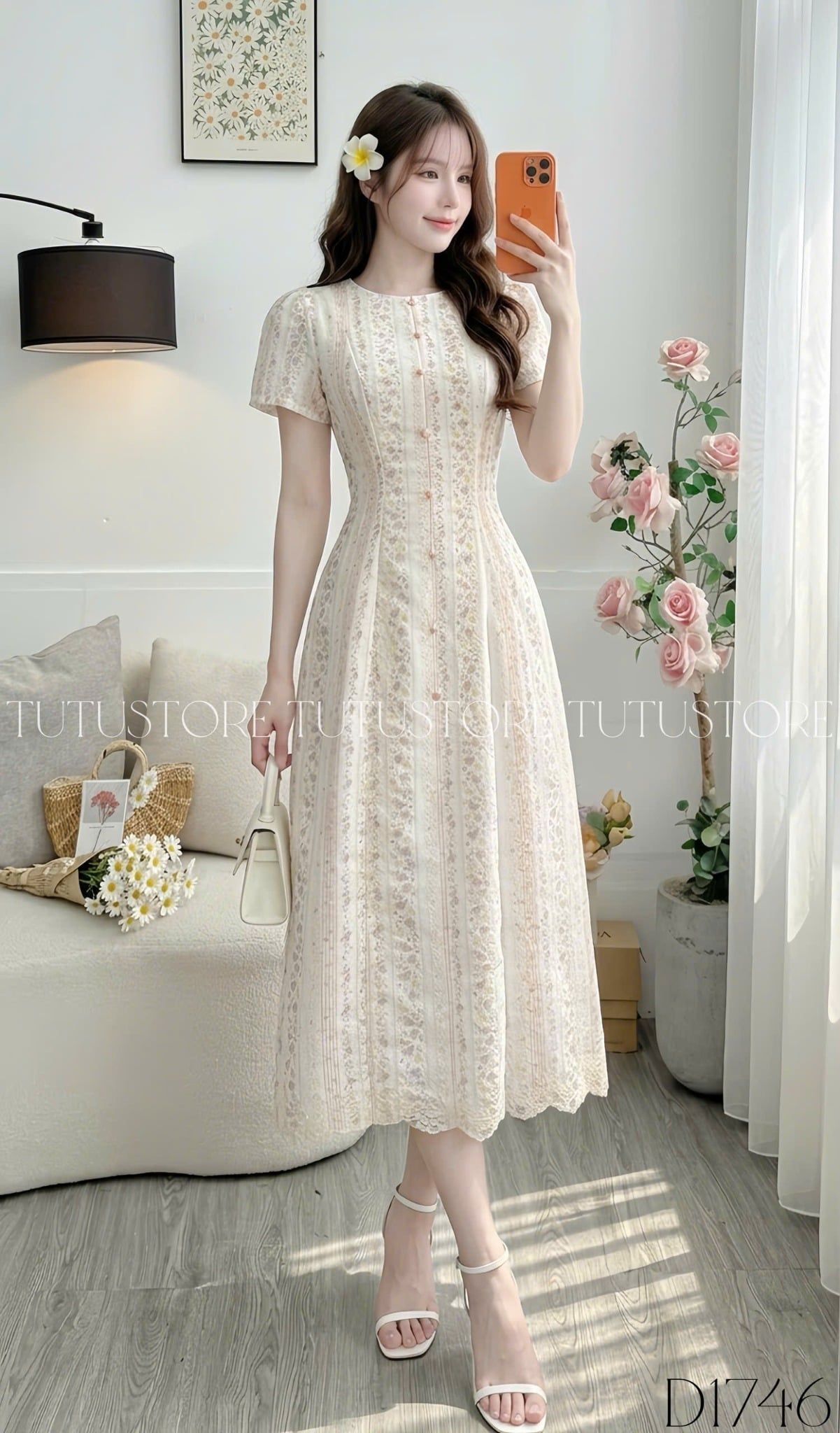 Đầm Thiết Kế Cổ Tròn Dáng Dài Đi Tiệc TuTu Store Mã D1746
