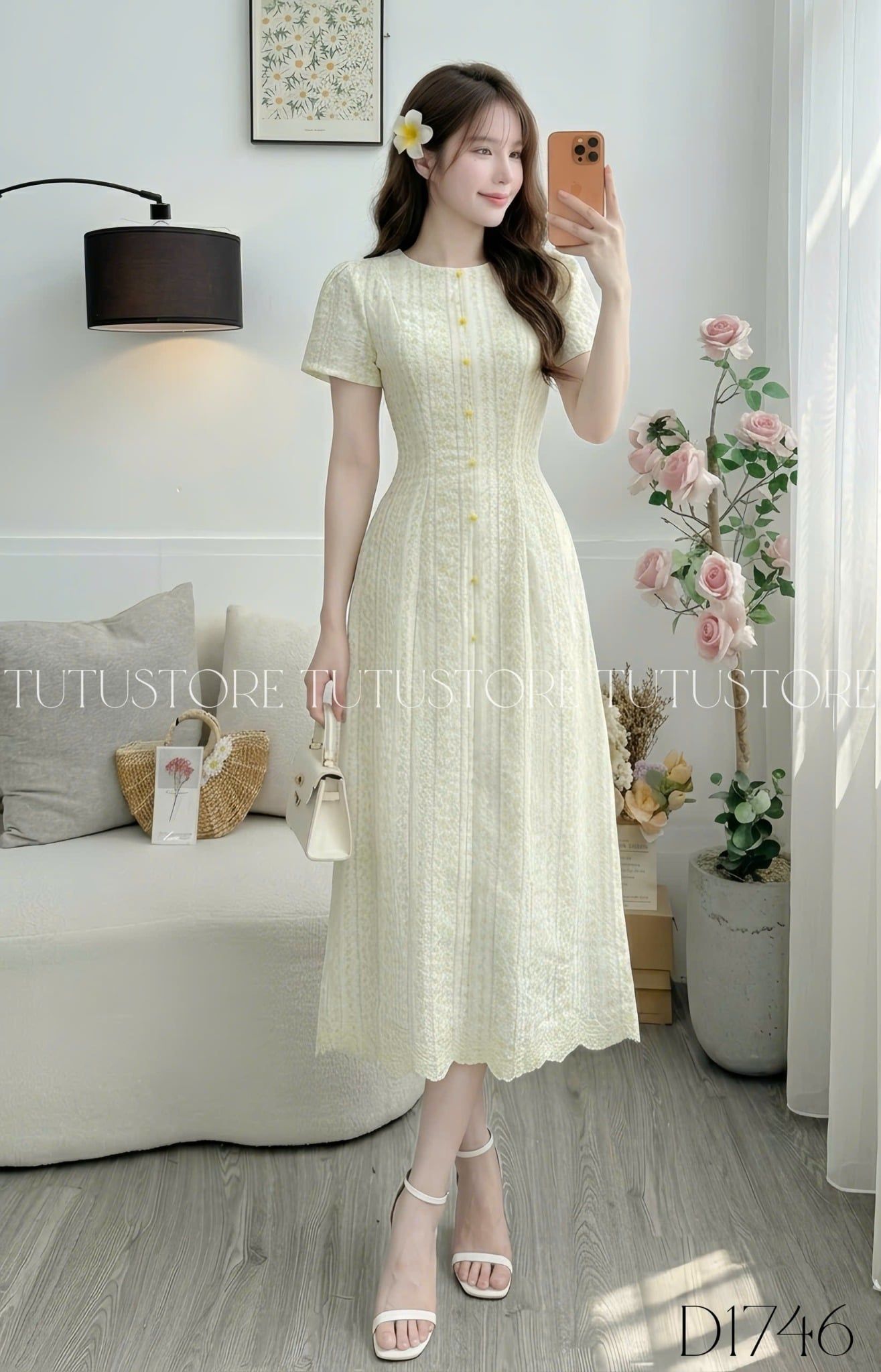 Đầm Thiết Kế Cổ Tròn Dáng Dài Đi Tiệc TuTu Store Mã D1746
