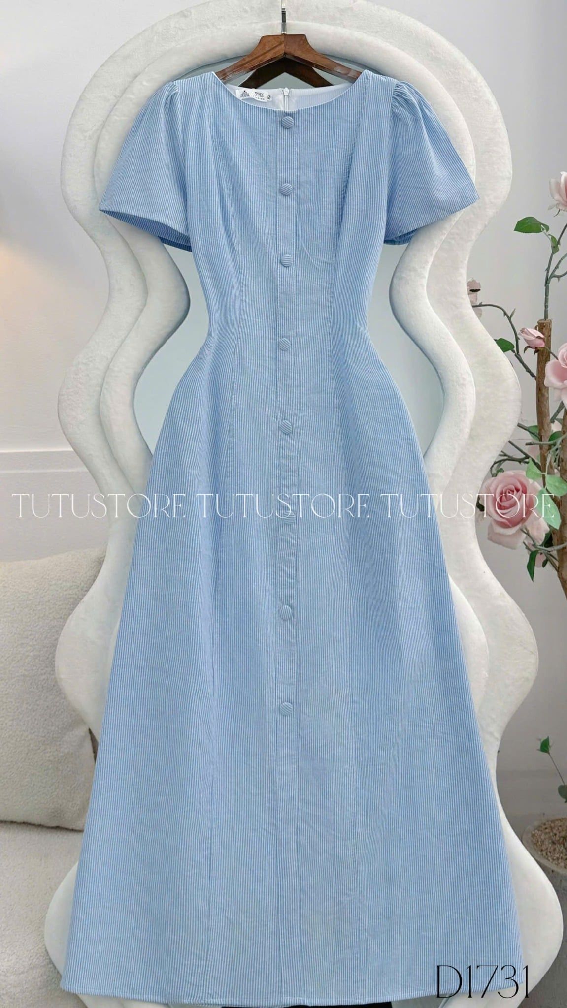 Đầm Thiết Kế Cổ Thuyền Dáng Dài Đi Chơi TuTu Store Mã D1731