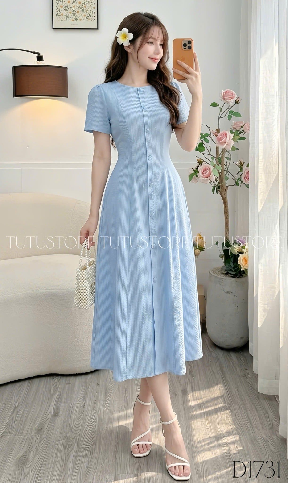 Đầm Thiết Kế Cổ Thuyền Dáng Dài Đi Chơi TuTu Store Mã D1731